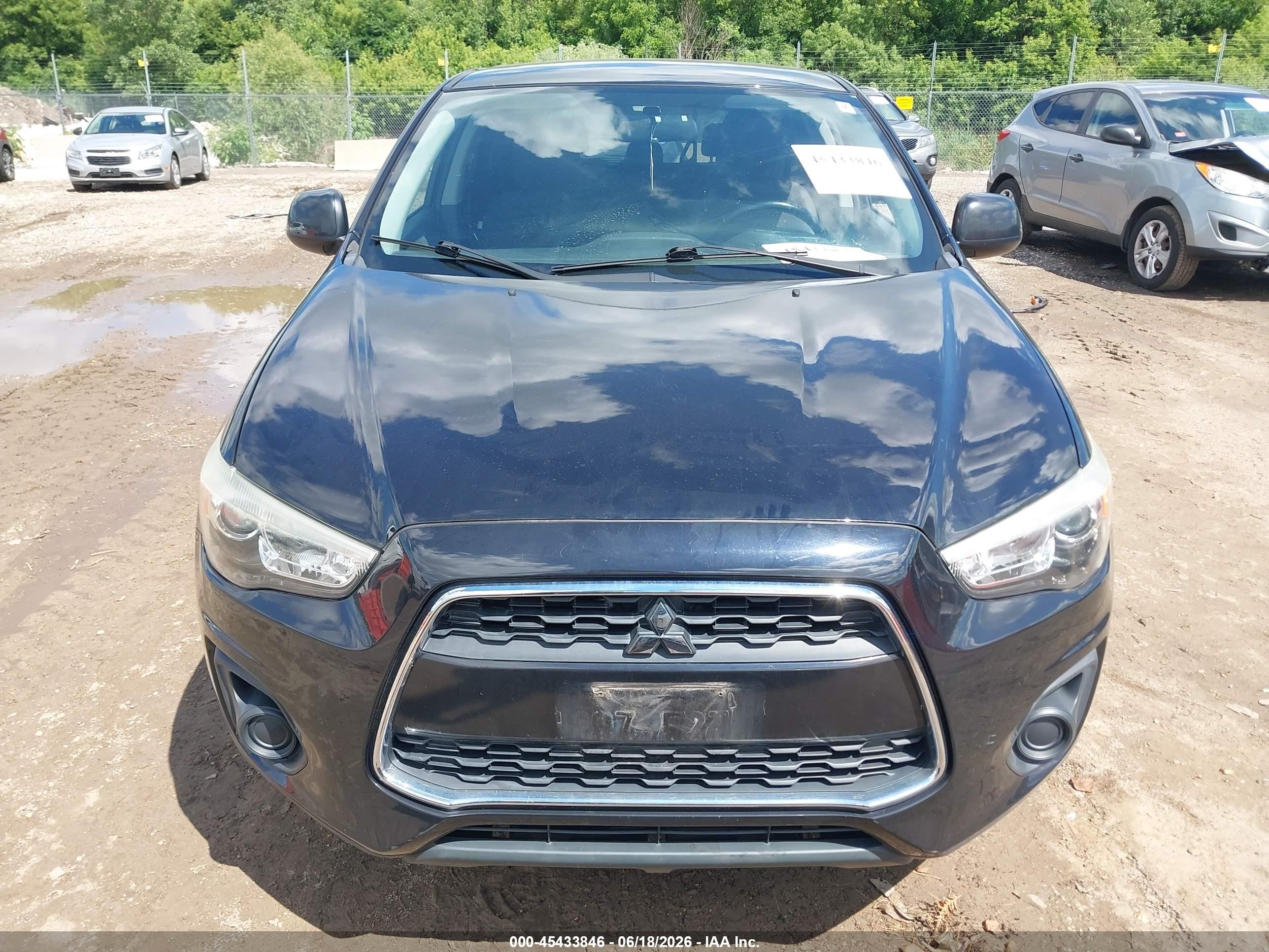 2013 Mitsubishi Outlander Sport Es Black vin: 4A4AP3AUXDE008255