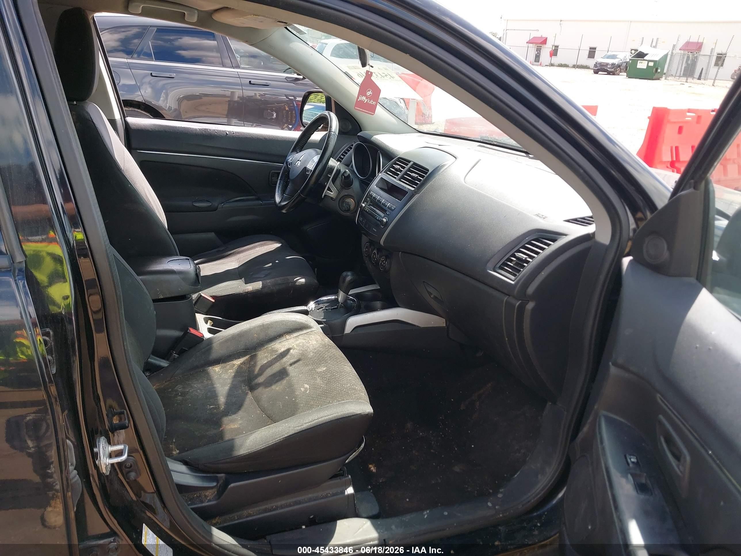 2013 Mitsubishi Outlander Sport Es Black vin: 4A4AP3AUXDE008255