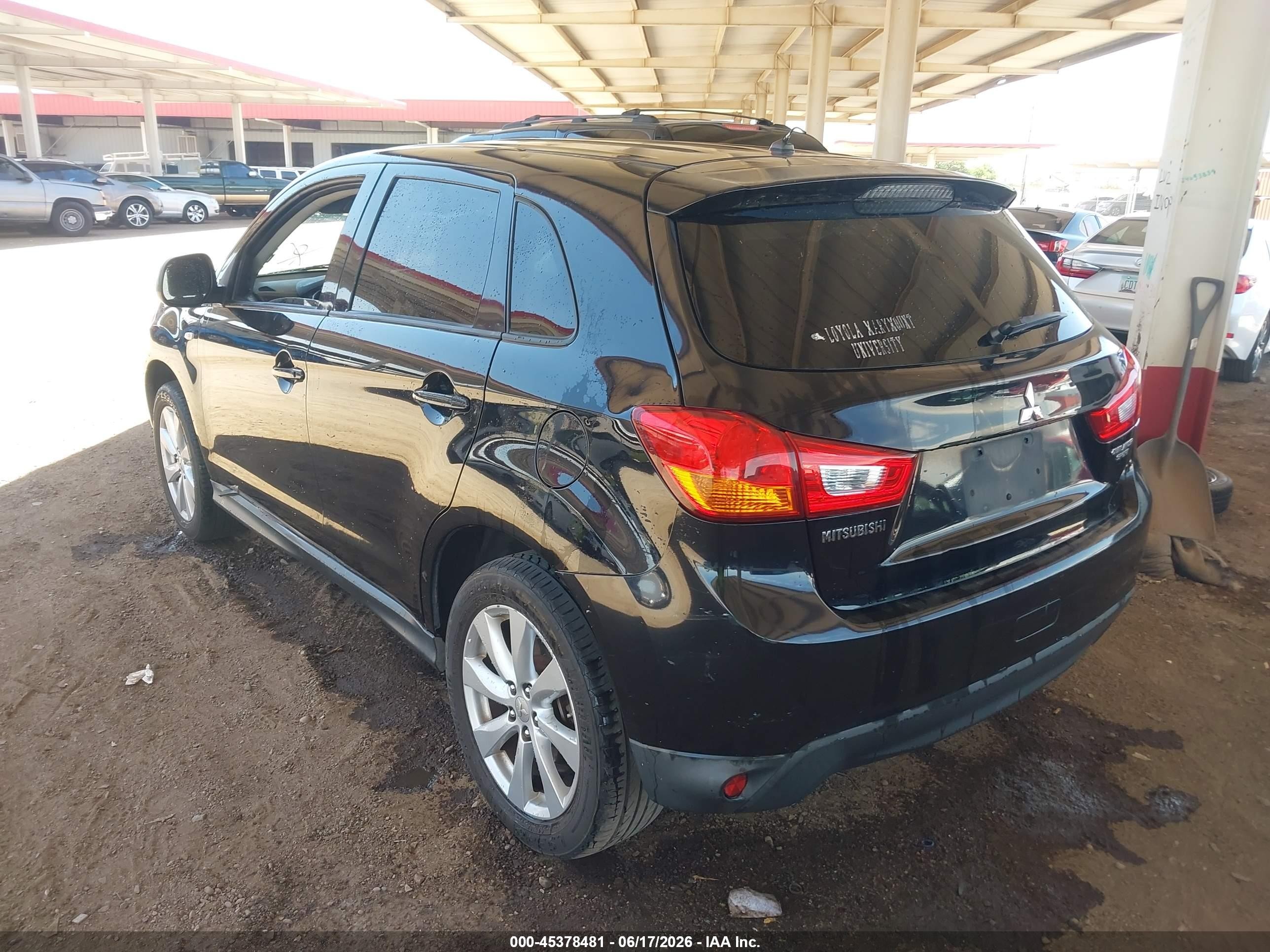 2014 Mitsubishi Outlander Sport Es Black vin: 4A4AP3AUXEE029110