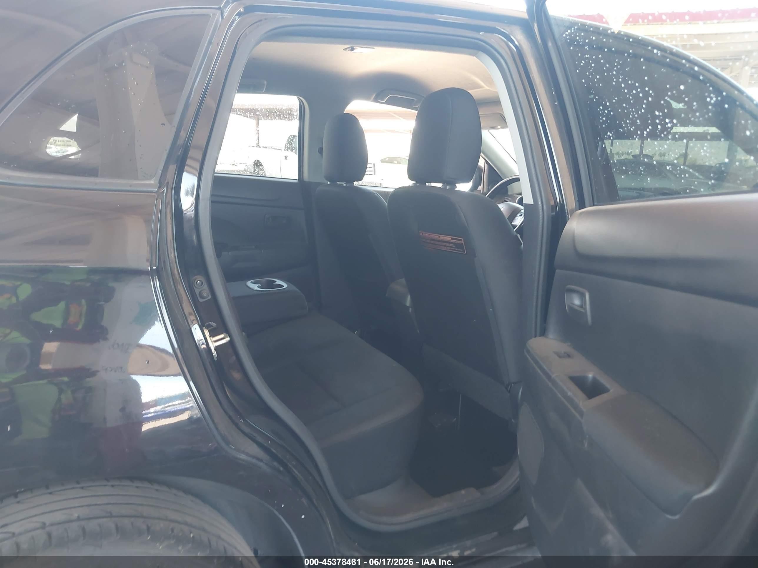 2014 Mitsubishi Outlander Sport Es Black vin: 4A4AP3AUXEE029110