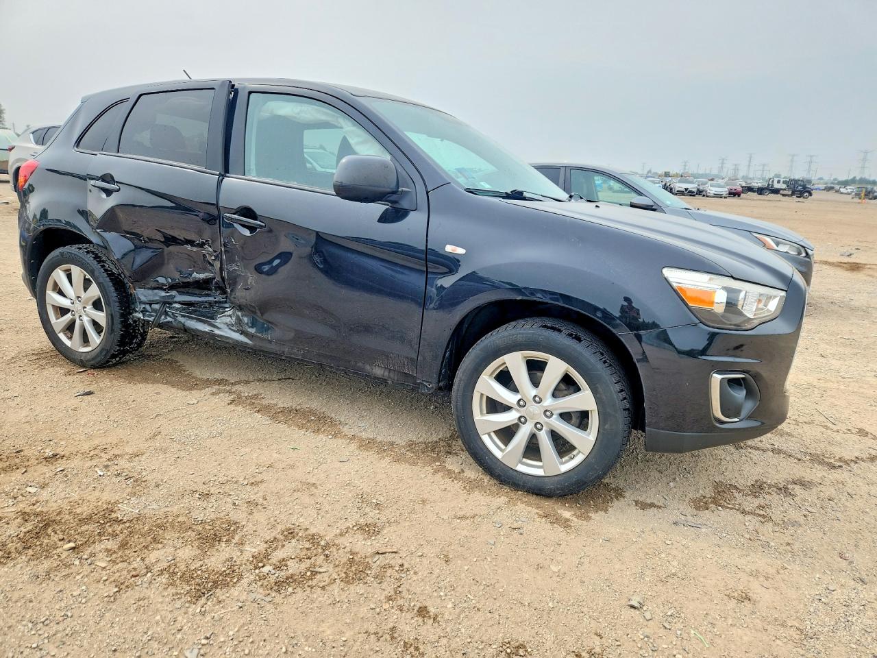 2014 Mitsubishi Outlander Sport Es Black vin: 4A4AP3AUXEE032749