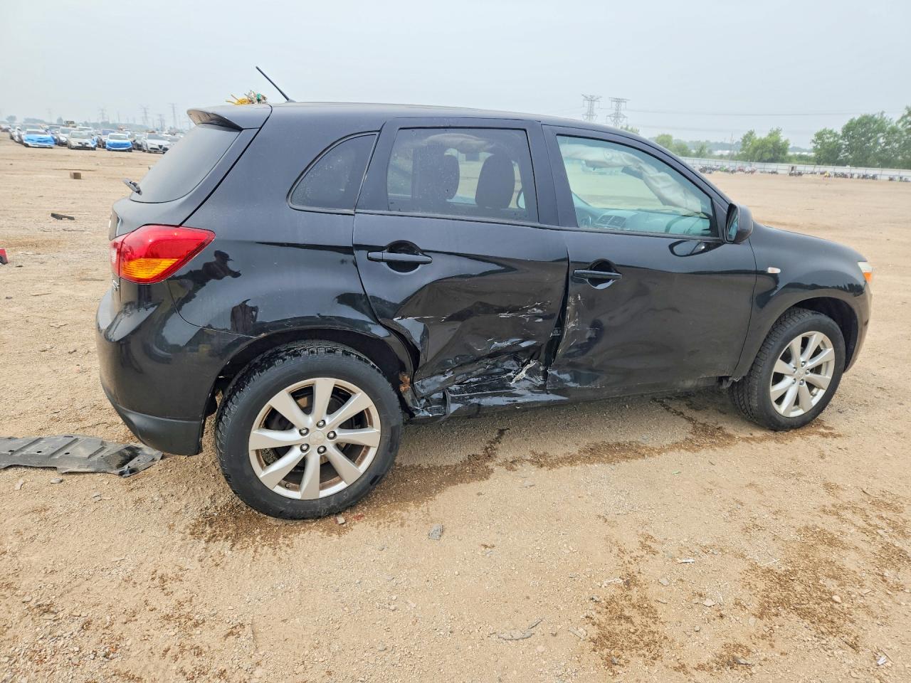 2014 Mitsubishi Outlander Sport Es Black vin: 4A4AP3AUXEE032749