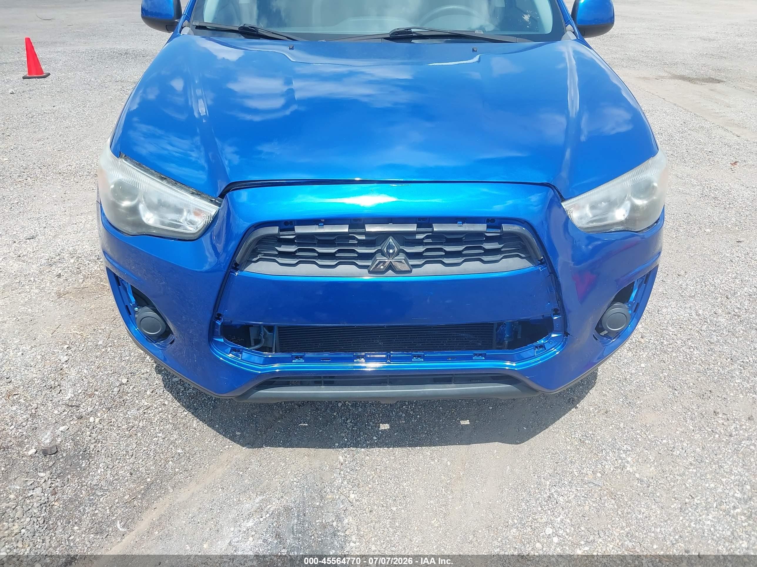 2015 Mitsubishi Outlander Sport Es Blue vin: 4A4AP3AUXFE017587