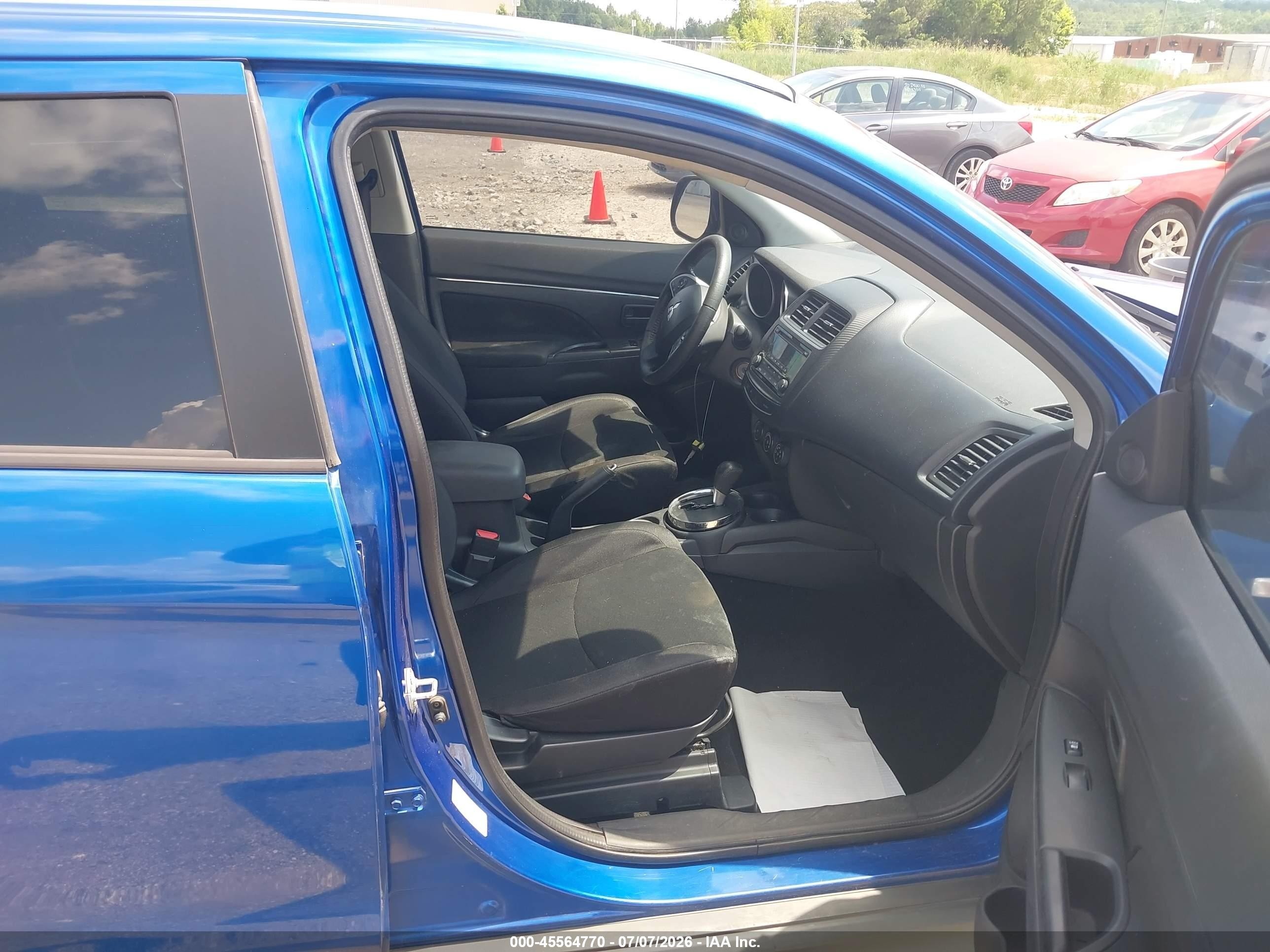 2015 Mitsubishi Outlander Sport Es Blue vin: 4A4AP3AUXFE017587
