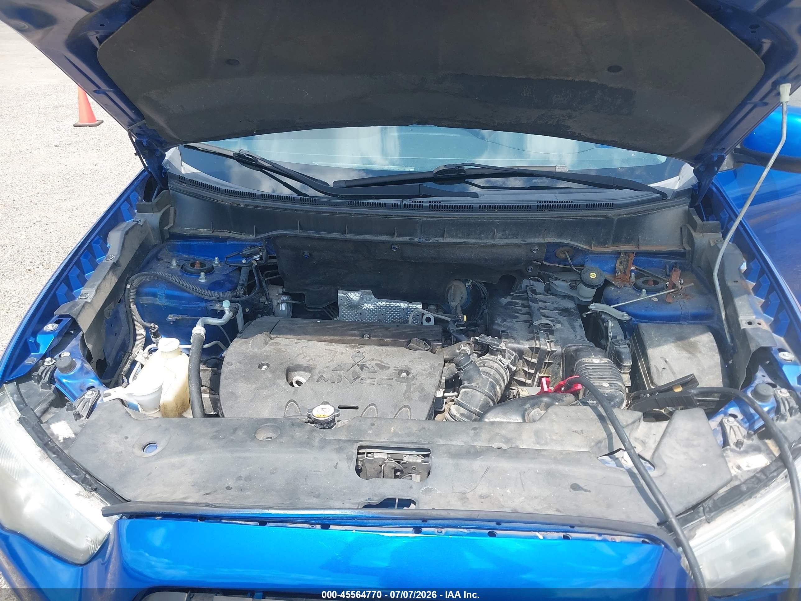 2015 Mitsubishi Outlander Sport Es Blue vin: 4A4AP3AUXFE017587