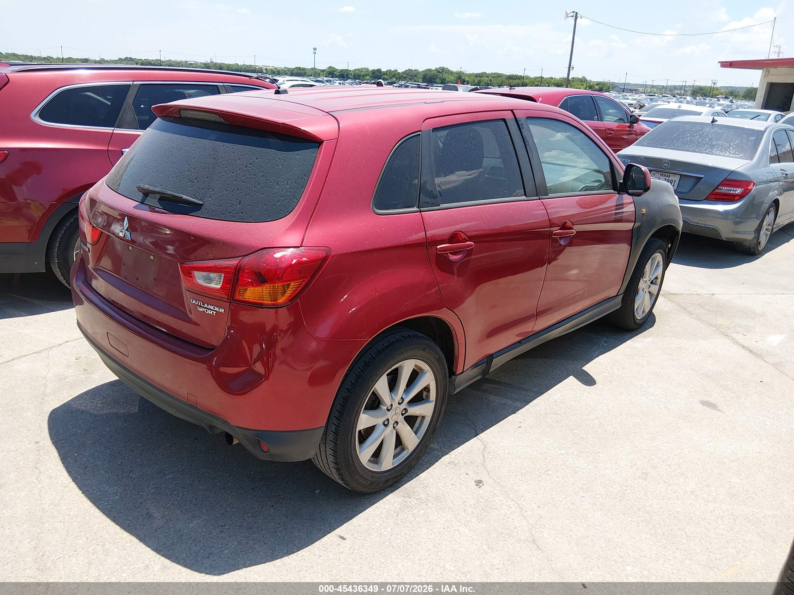2015 Mitsubishi Outlander Sport Es Red vin: 4A4AP3AUXFE048399