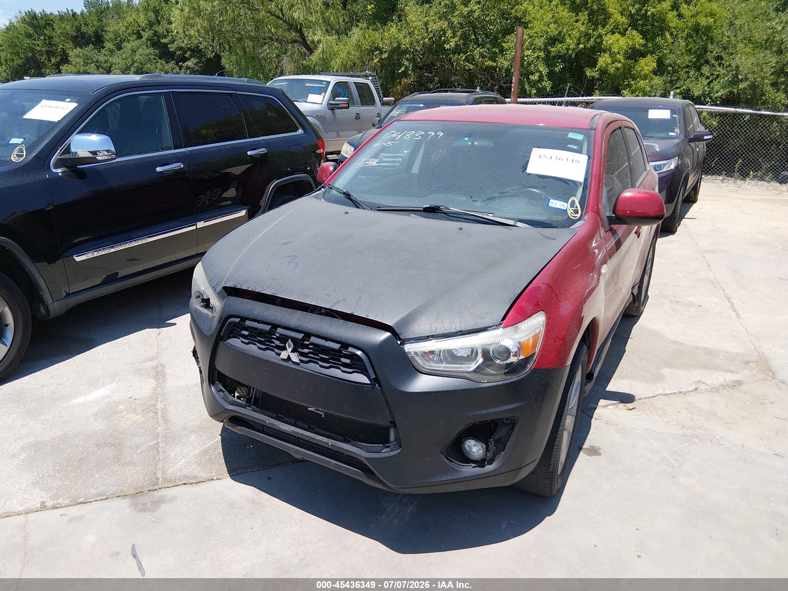2015 Mitsubishi Outlander Sport Es Red vin: 4A4AP3AUXFE048399