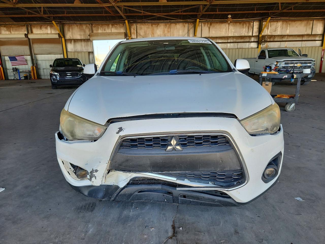 2015 Mitsubishi Outlander Sport Es White vin: 4A4AP3AW1FE033646