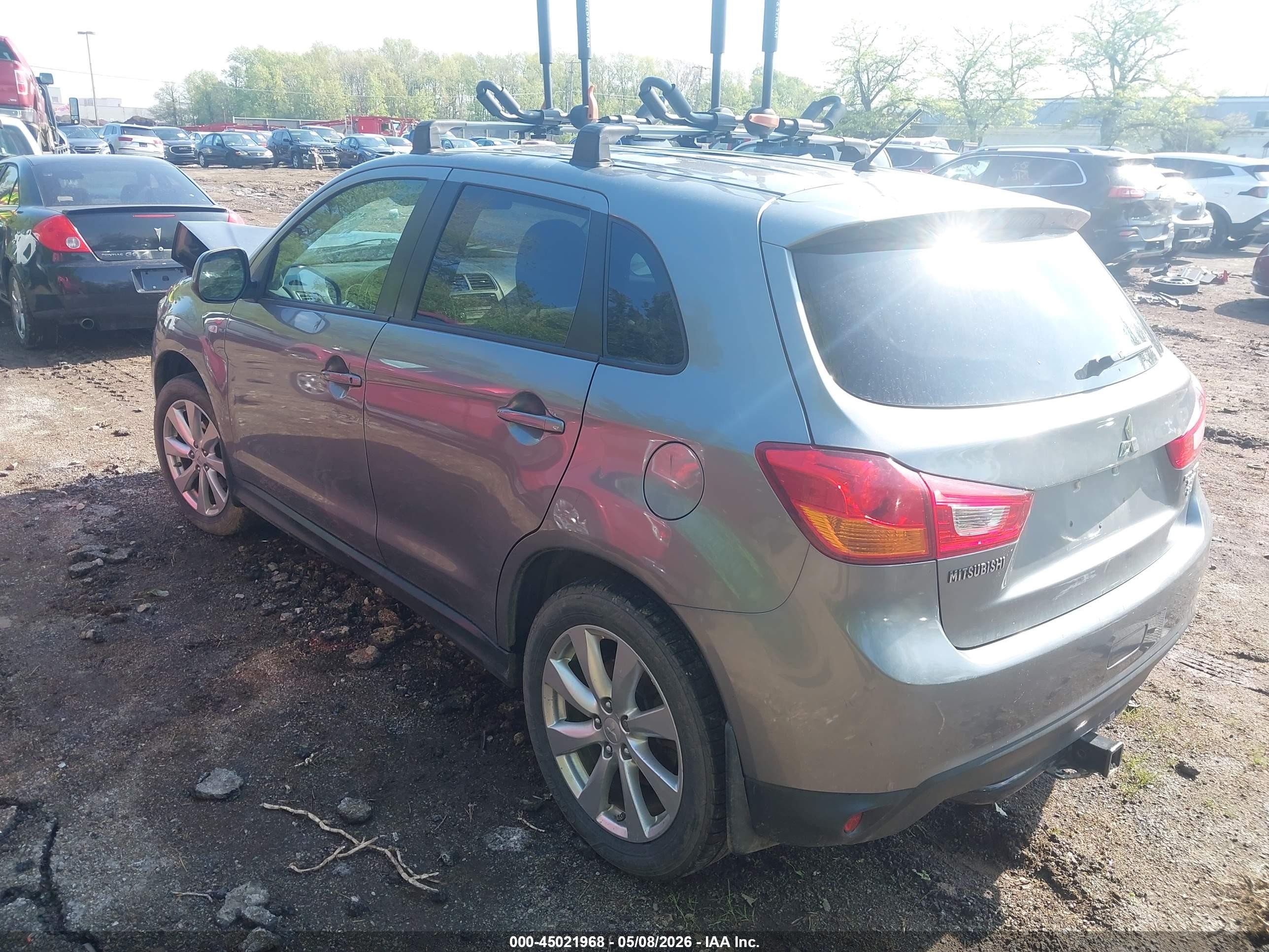 2015 Mitsubishi Outlander Sport Es Серый vin: 4A4AP3AW1FE039382