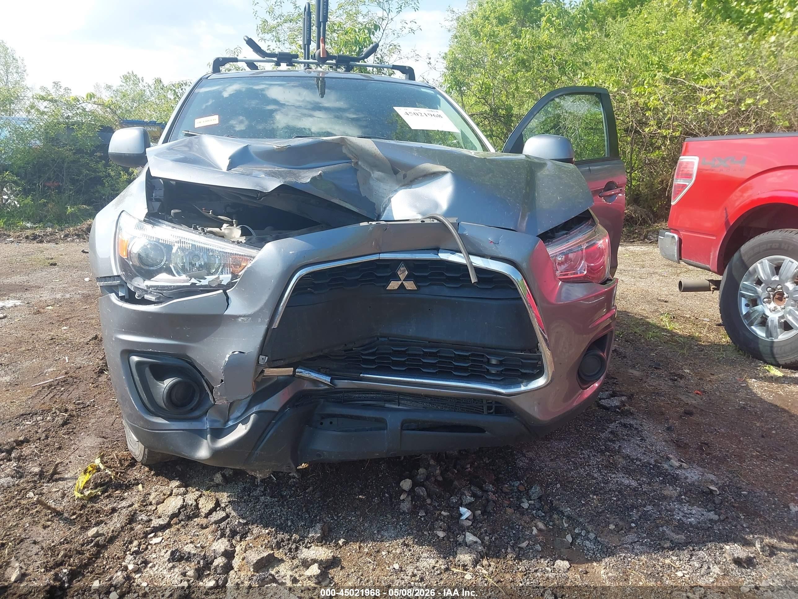 2015 Mitsubishi Outlander Sport Es Серый vin: 4A4AP3AW1FE039382
