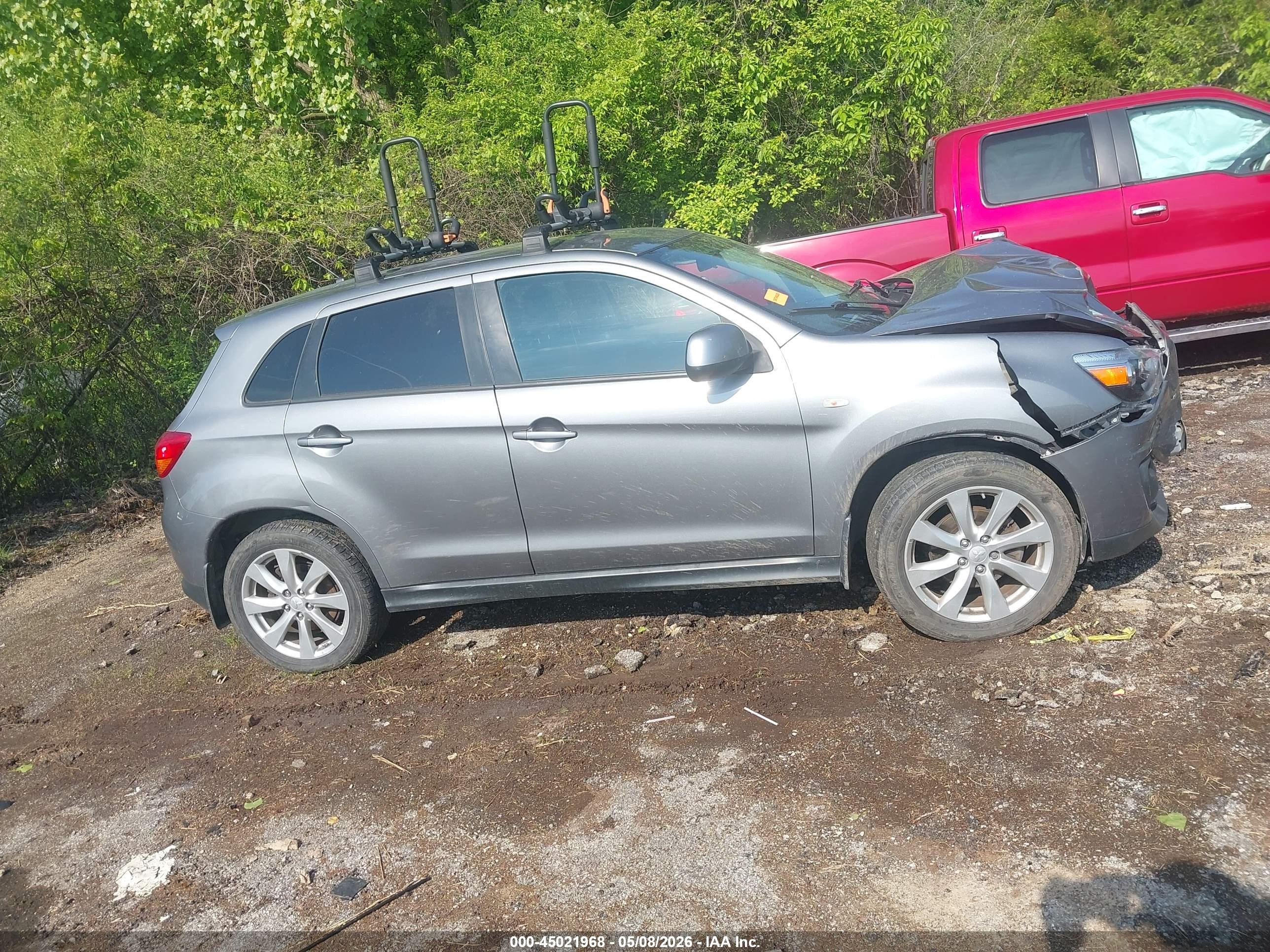 2015 Mitsubishi Outlander Sport Es Серый vin: 4A4AP3AW1FE039382