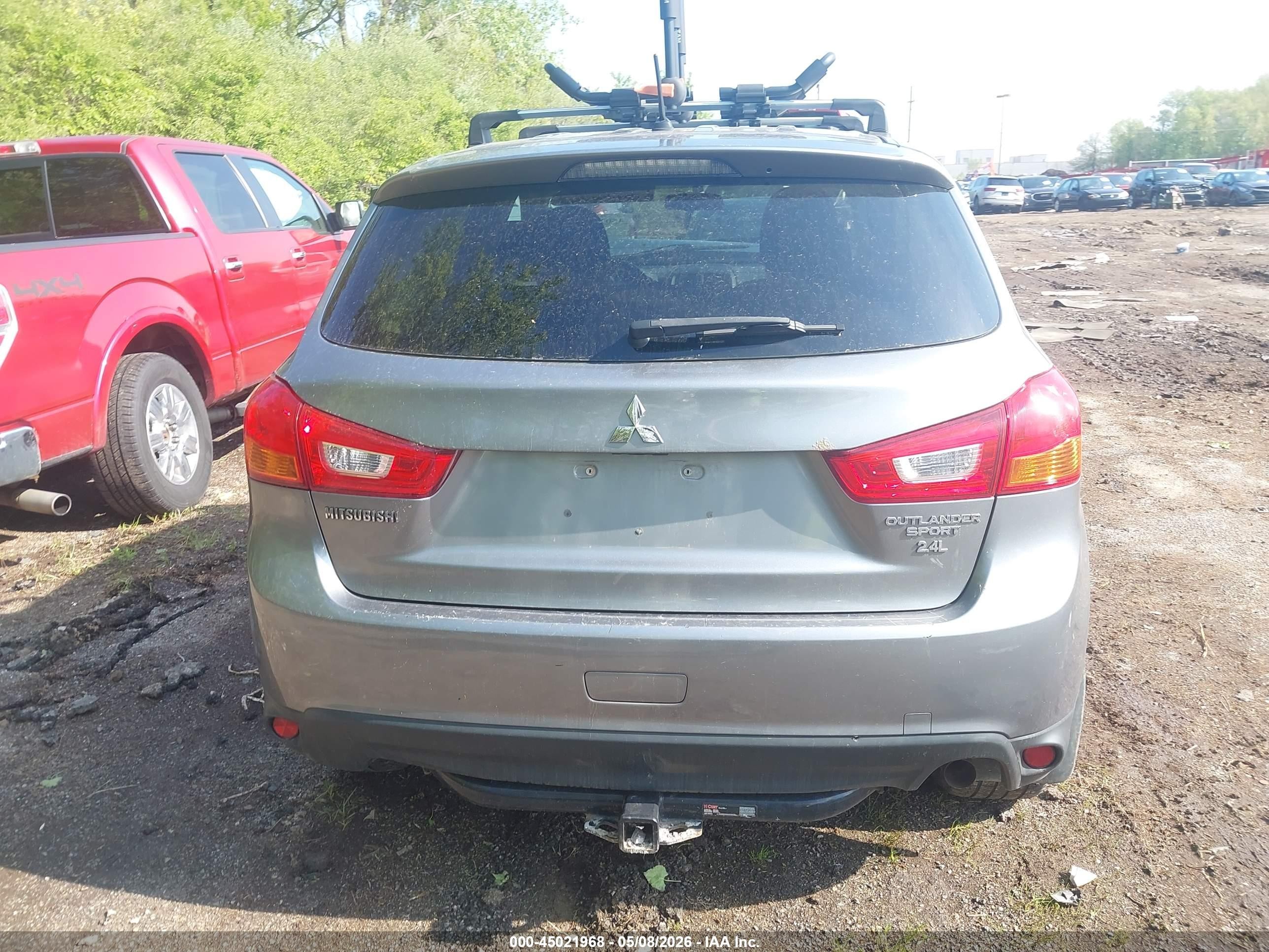 2015 Mitsubishi Outlander Sport Es Серый vin: 4A4AP3AW1FE039382