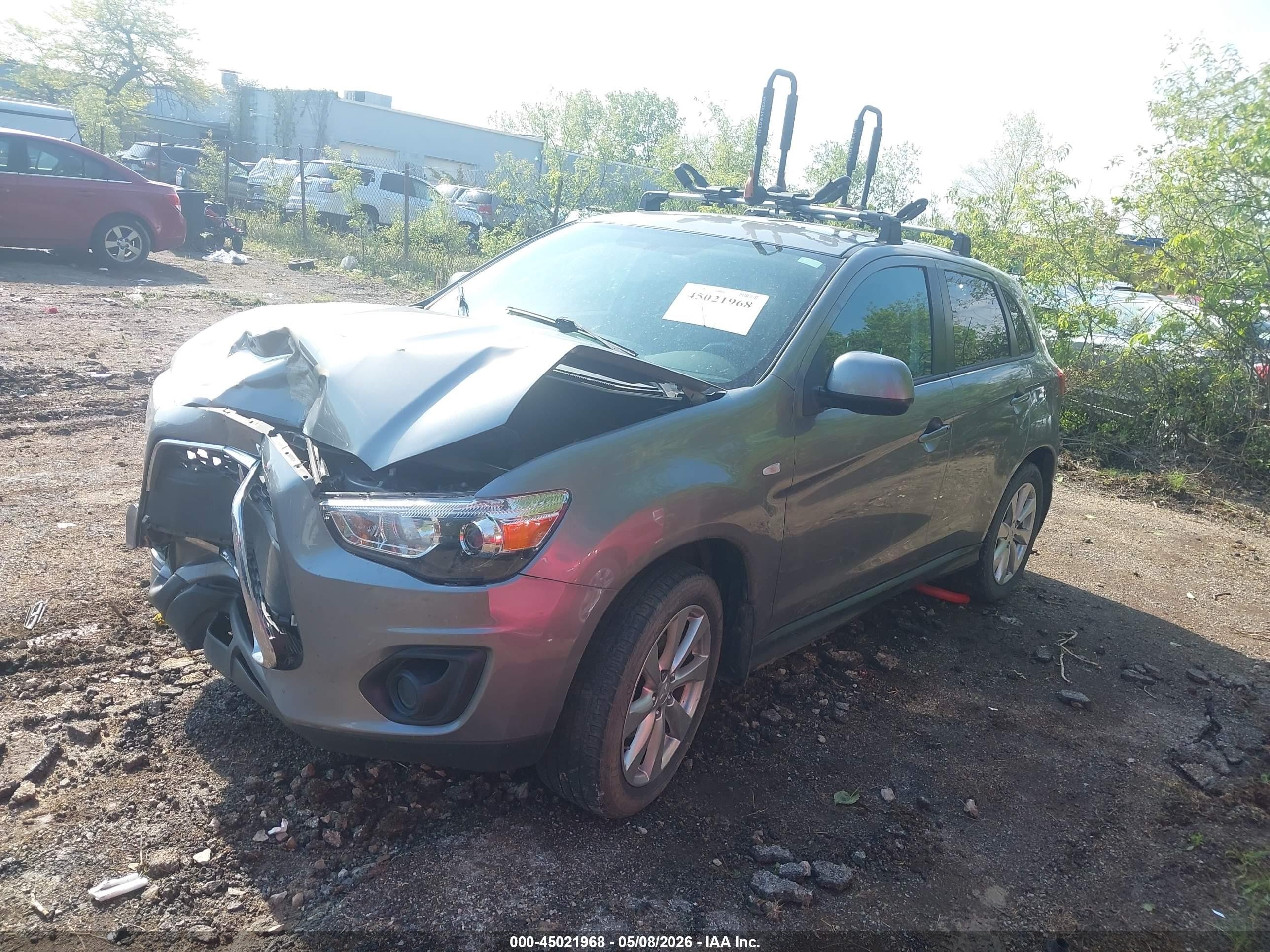 2015 Mitsubishi Outlander Sport Es Серый vin: 4A4AP3AW1FE039382
