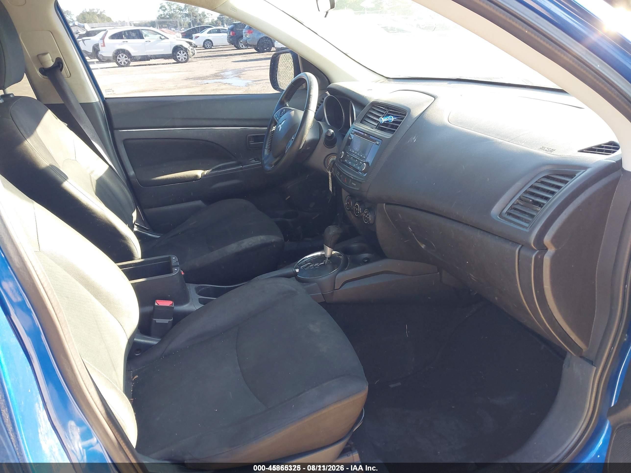 2015 Mitsubishi Outlander Sport Es Blue vin: 4A4AP3AW3FE031283