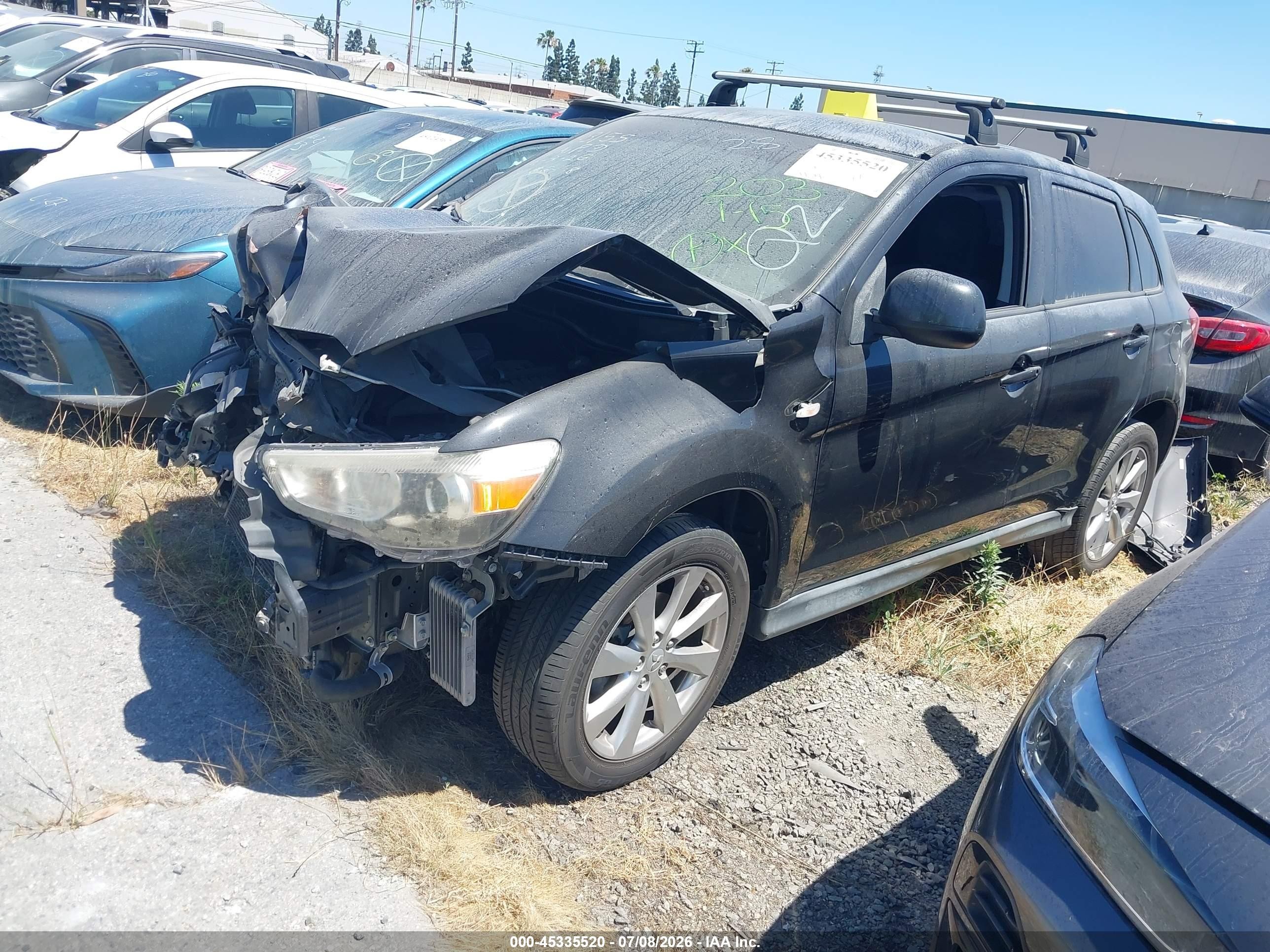 2015 Mitsubishi Outlander Sport Es Black vin: 4A4AP3AW3FE036872