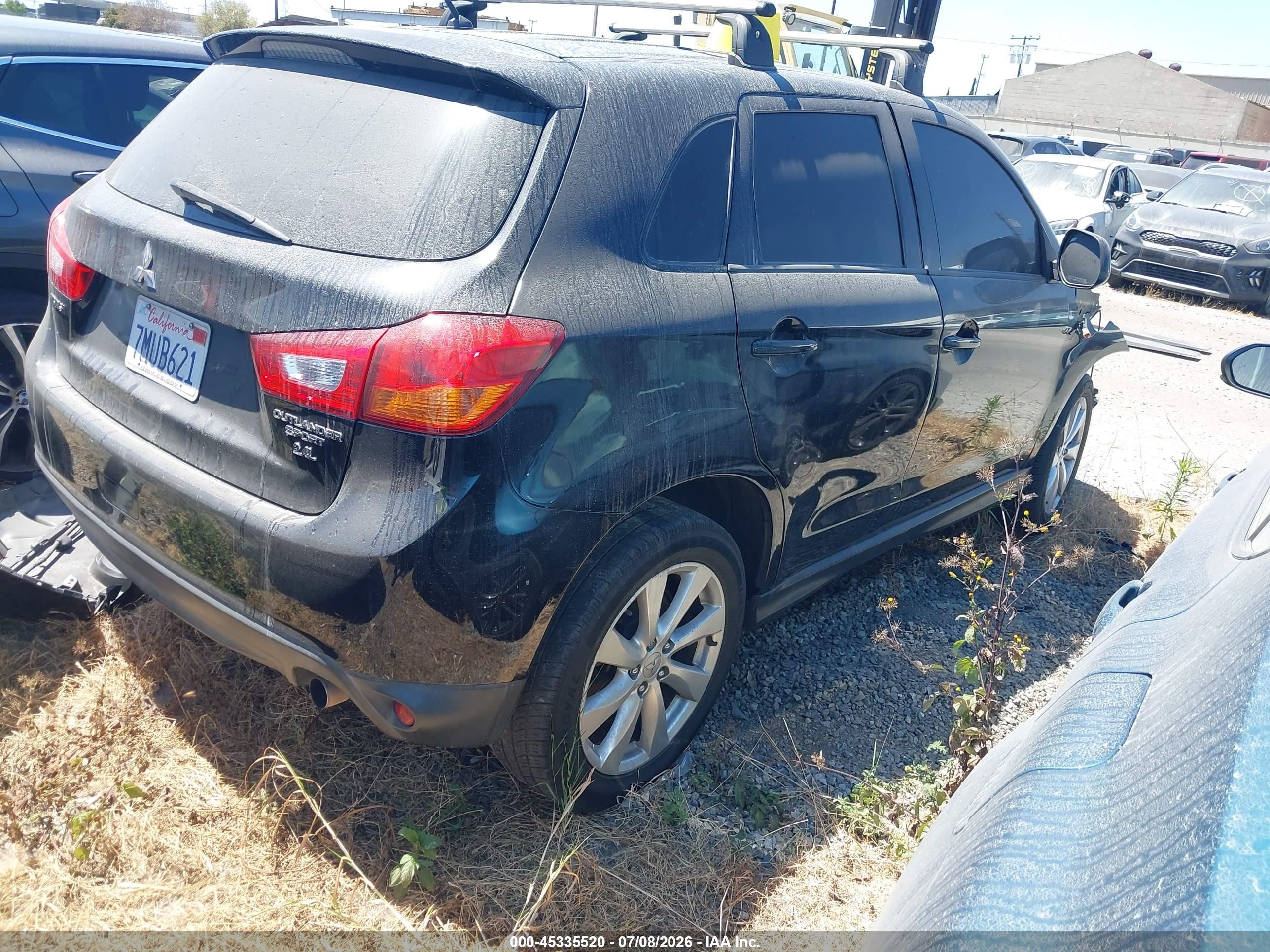 2015 Mitsubishi Outlander Sport Es Black vin: 4A4AP3AW3FE036872