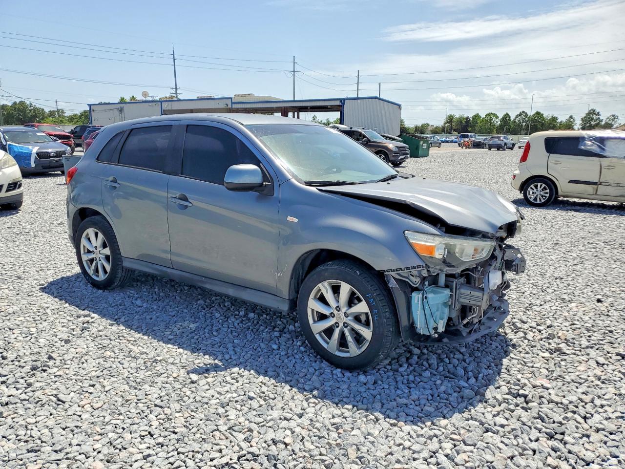 2015 Mitsubishi Outlander Sport Es Gray vin: 4A4AP3AW3FE052313