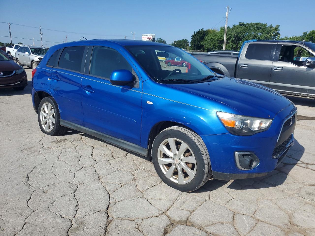 2015 Mitsubishi Outlander Sport Es Blue vin: 4A4AP3AW5FE026246