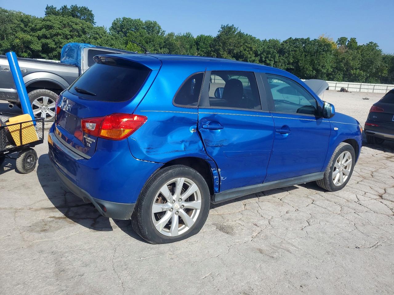 2015 Mitsubishi Outlander Sport Es Blue vin: 4A4AP3AW5FE026246