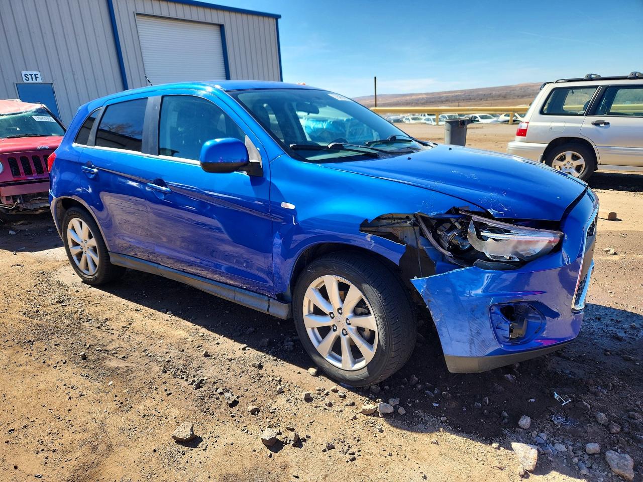 2015 Mitsubishi Outlander Sport Es Blue vin: 4A4AP3AW6FE032184