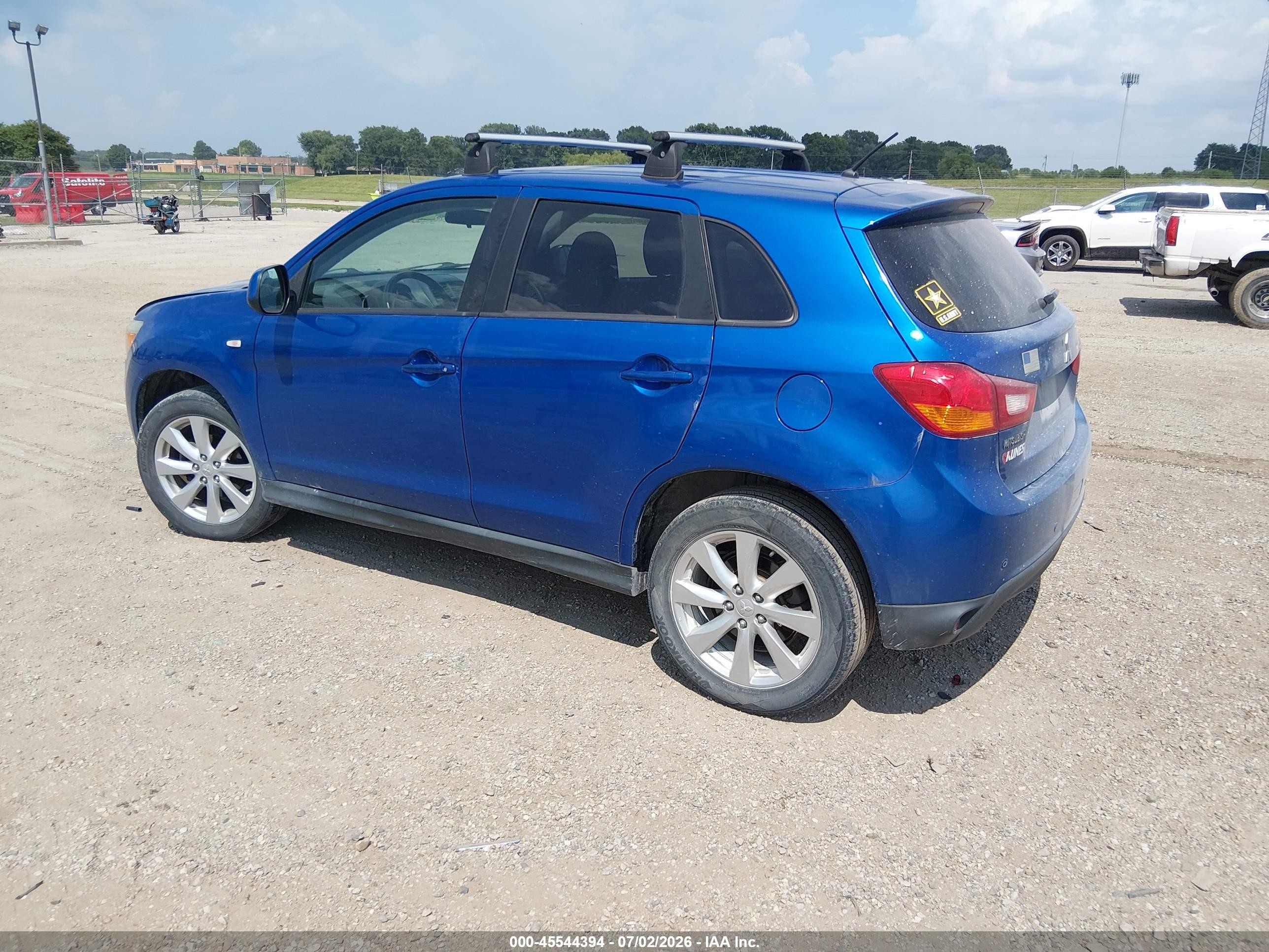 2015 Mitsubishi Outlander Sport Es Blue vin: 4A4AP3AW6FE041225