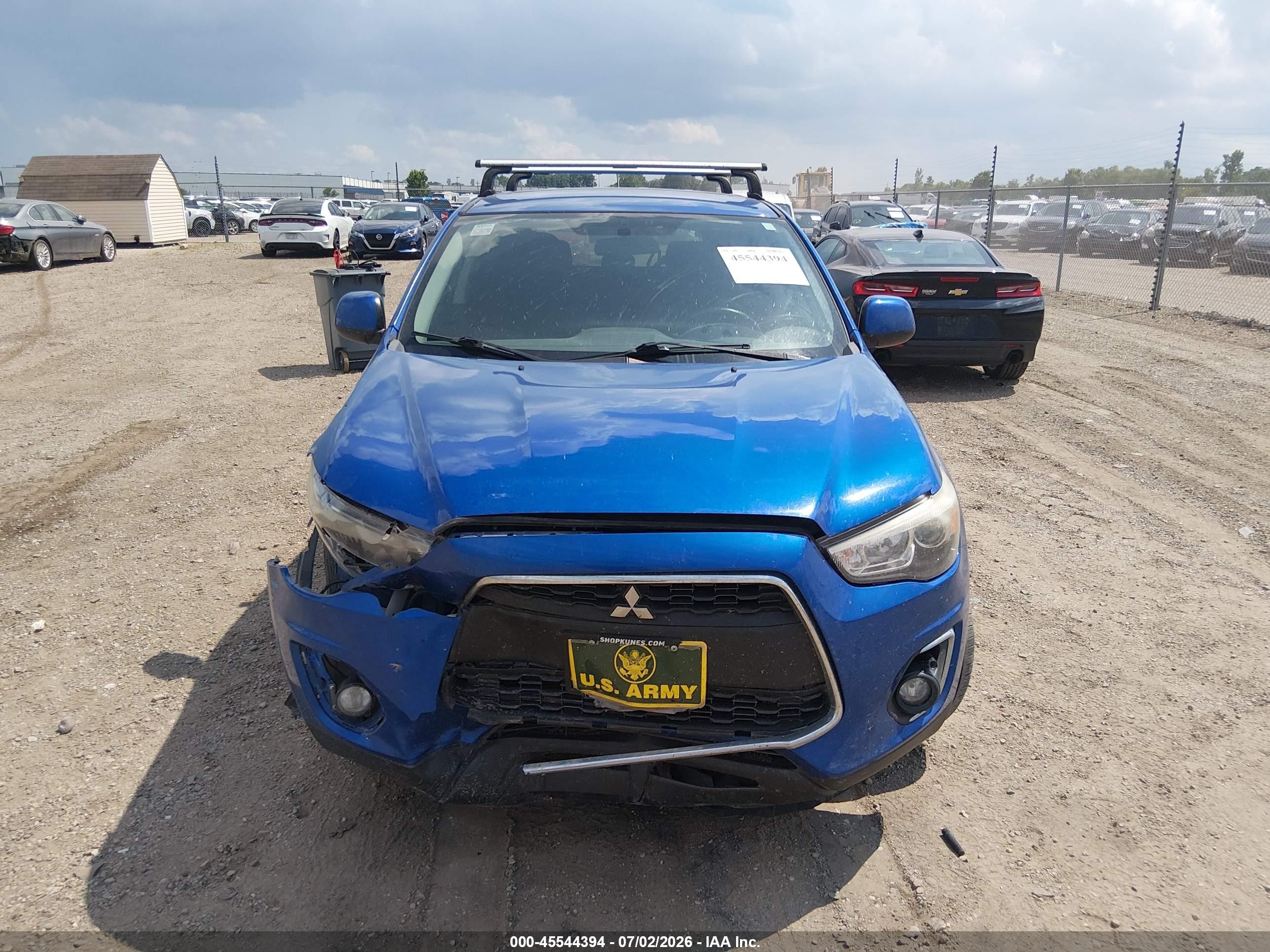 2015 Mitsubishi Outlander Sport Es Blue vin: 4A4AP3AW6FE041225