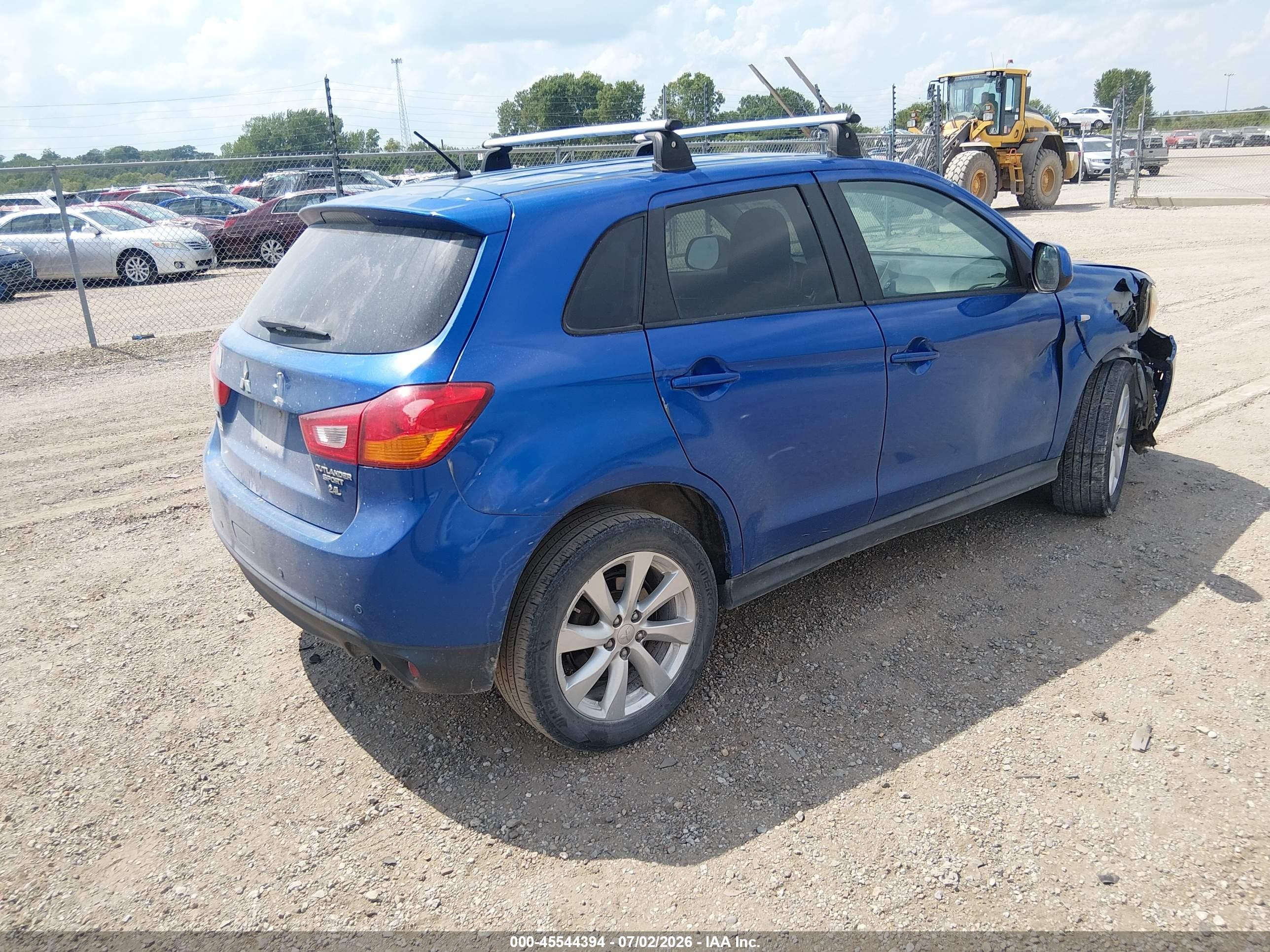2015 Mitsubishi Outlander Sport Es Blue vin: 4A4AP3AW6FE041225