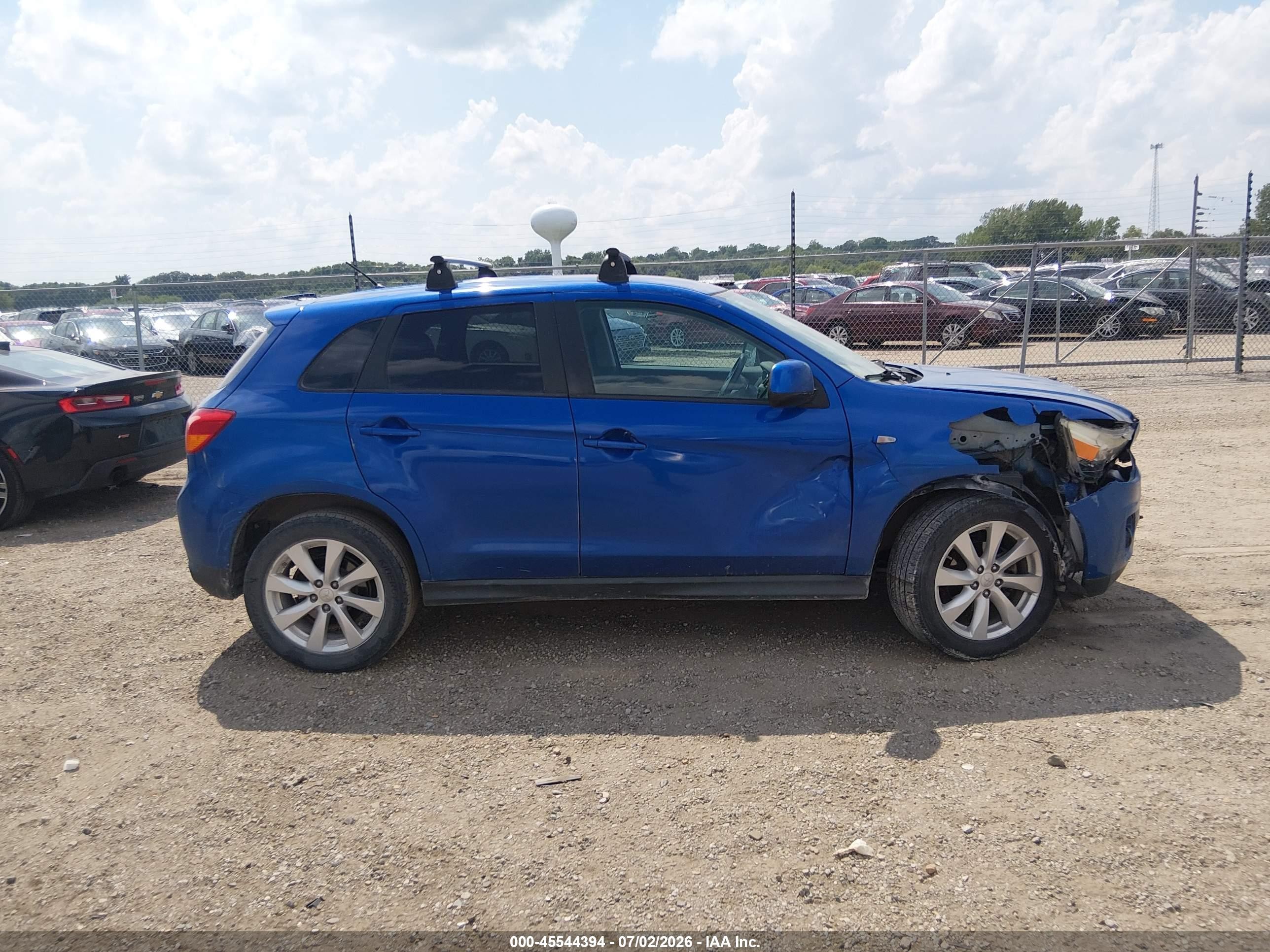 2015 Mitsubishi Outlander Sport Es Blue vin: 4A4AP3AW6FE041225
