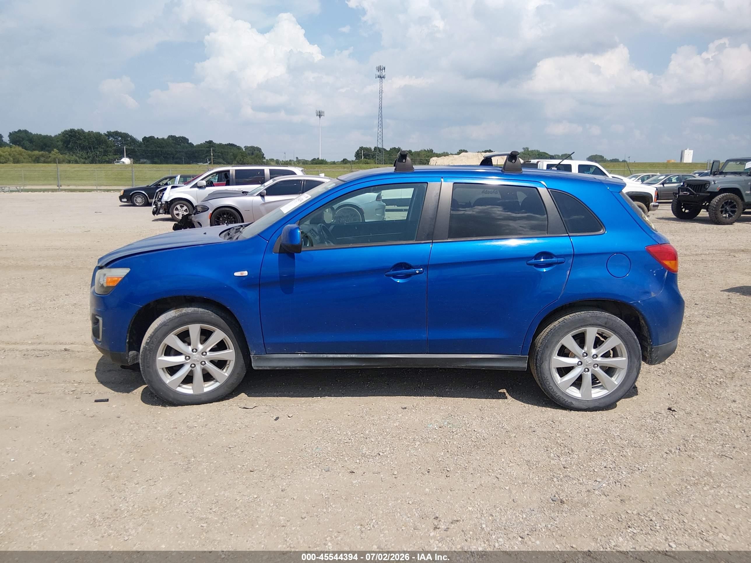 2015 Mitsubishi Outlander Sport Es Blue vin: 4A4AP3AW6FE041225