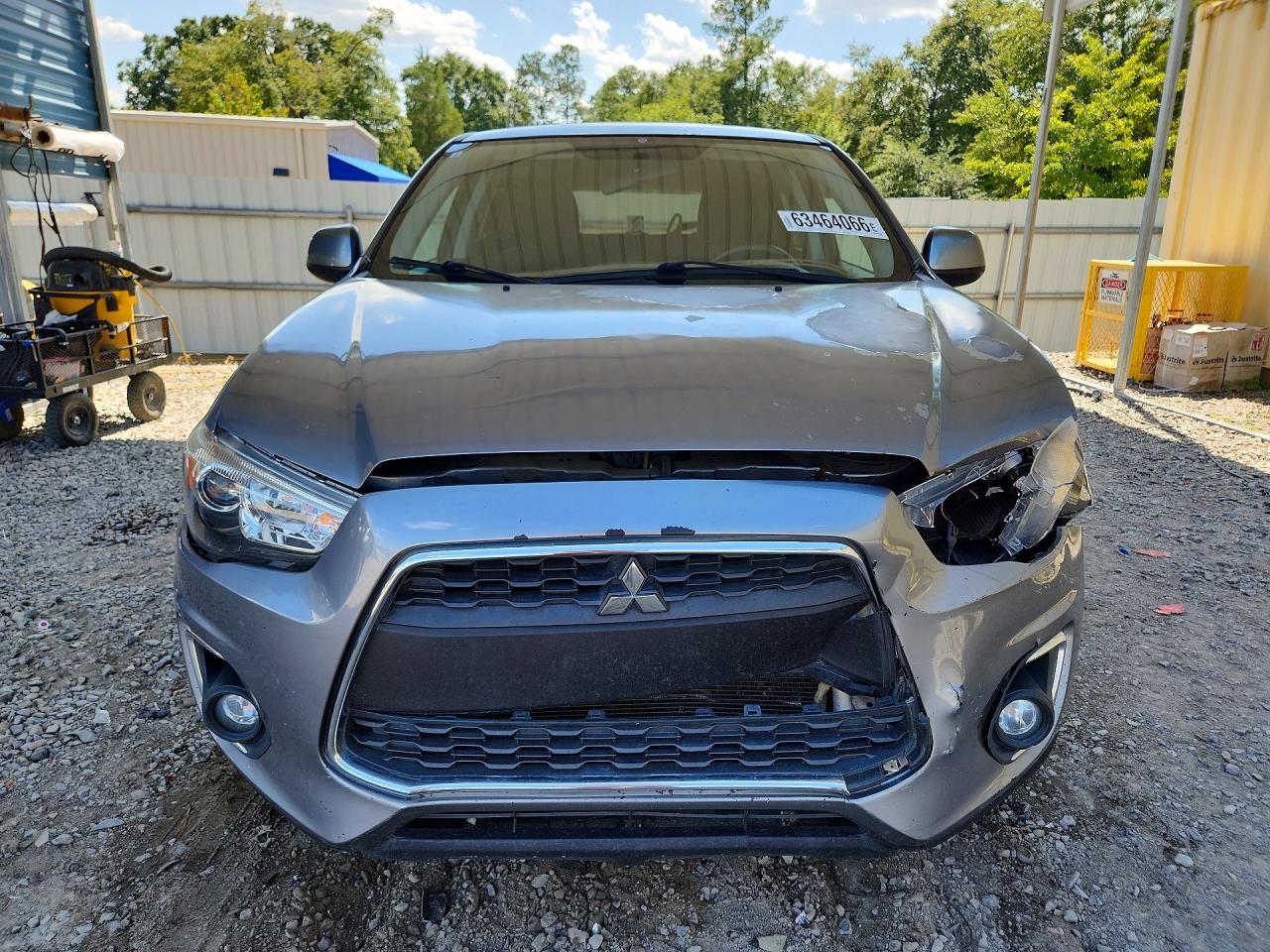 2015 Mitsubishi Outlander Sport Es Серый vin: 4A4AP3AW6FE050684