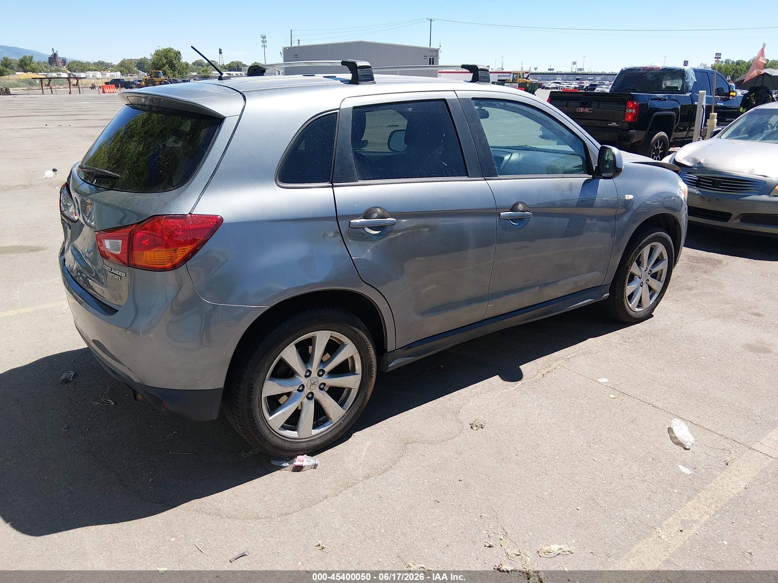 2015 Mitsubishi Outlander Sport Es Gray vin: 4A4AP3AW7FE024420