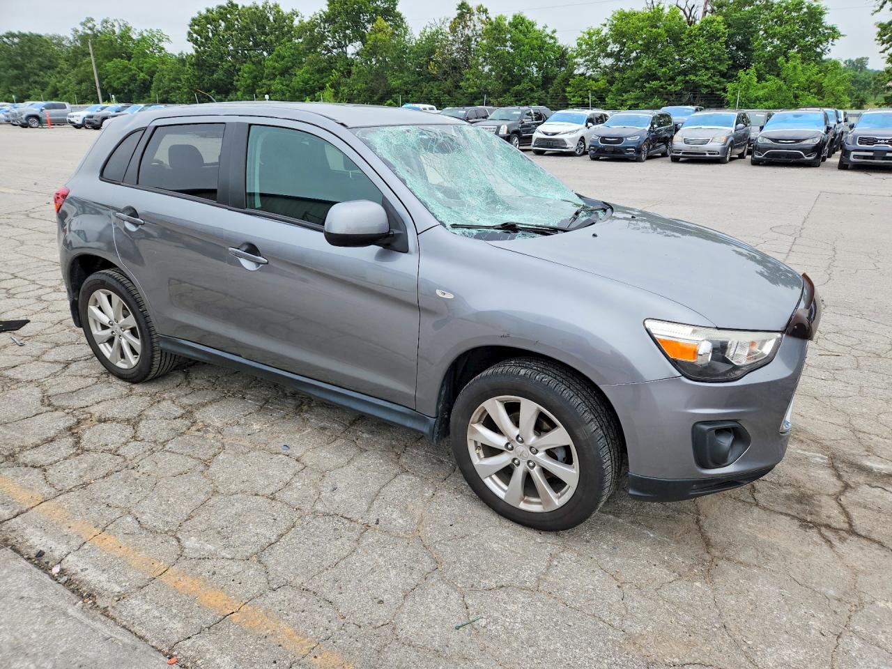 2015 Mitsubishi Outlander Sport Es Silver vin: 4A4AP3AW7FE037328