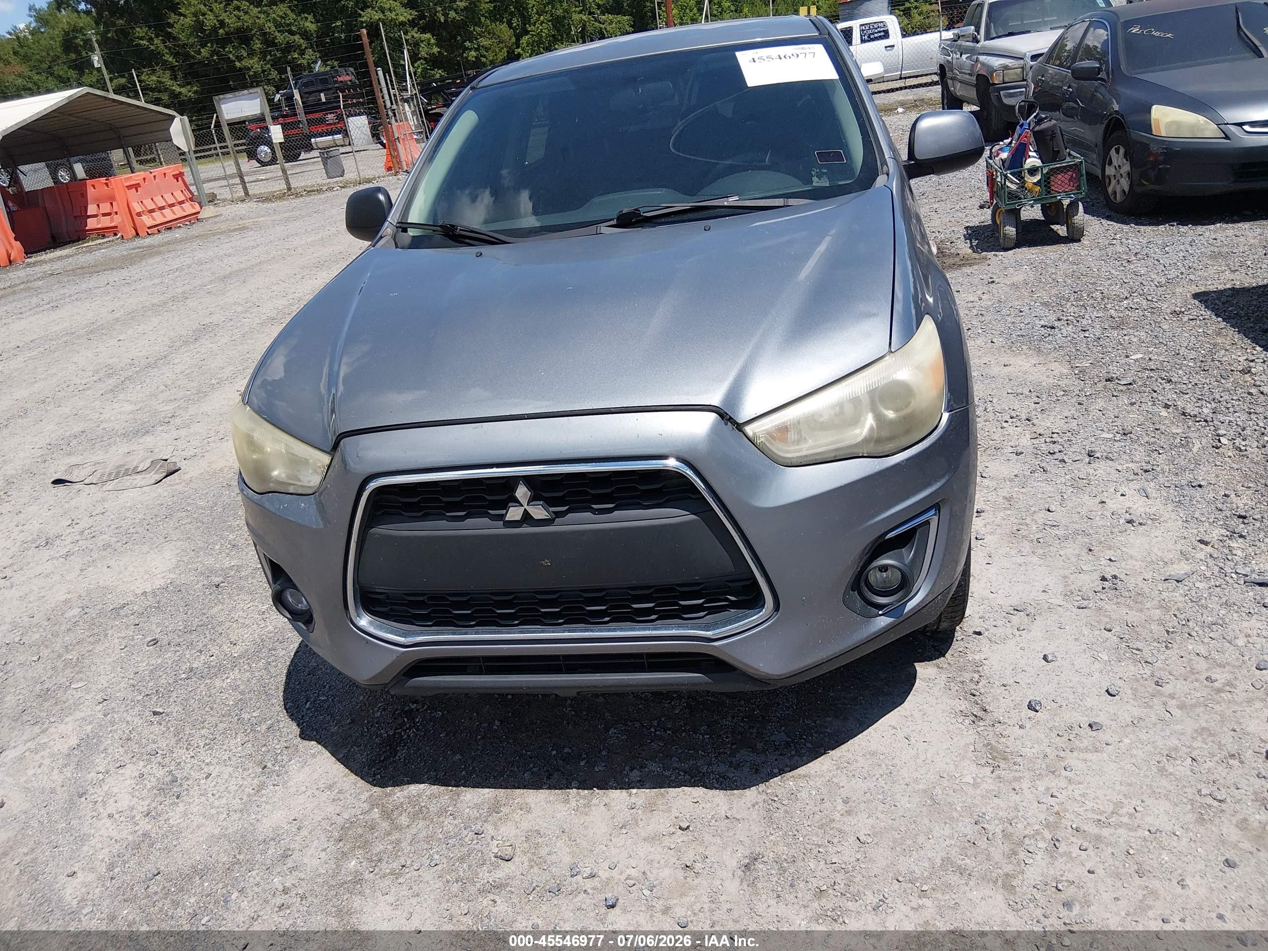2015 Mitsubishi Outlander Sport Es Gray vin: 4A4AP3AW8FE027696