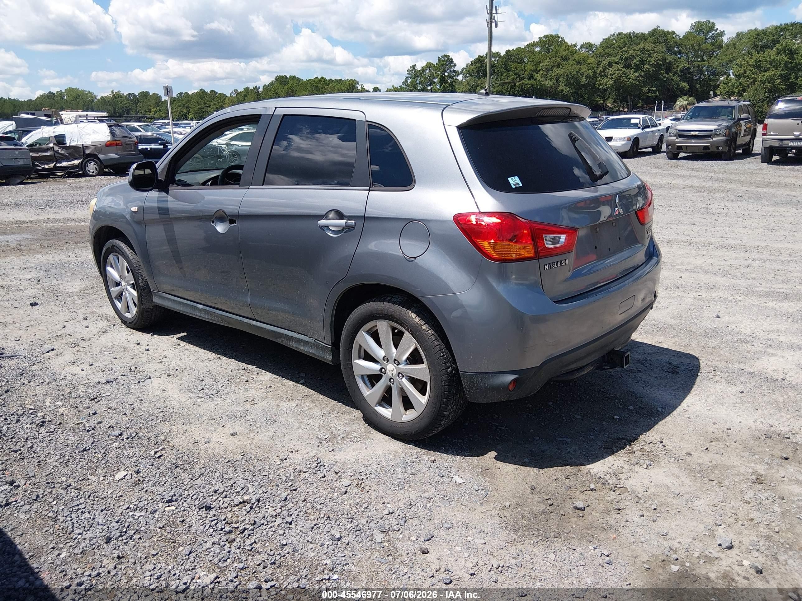 2015 Mitsubishi Outlander Sport Es Gray vin: 4A4AP3AW8FE027696