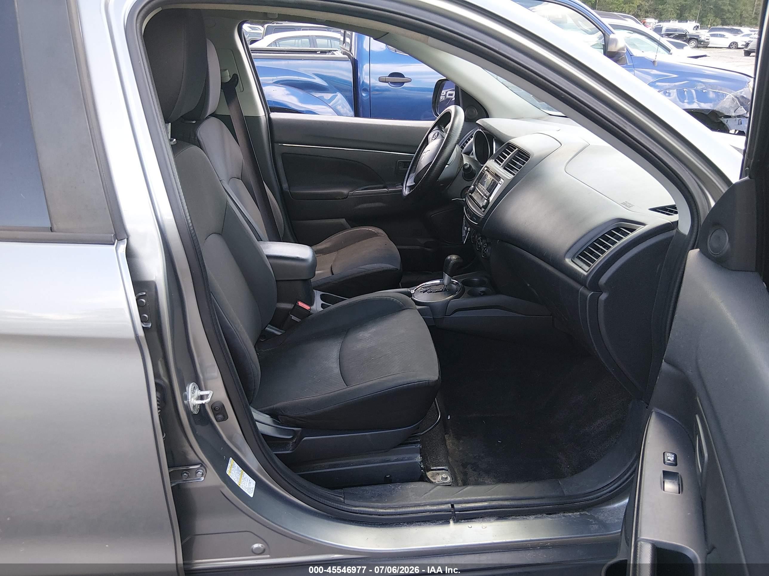 2015 Mitsubishi Outlander Sport Es Gray vin: 4A4AP3AW8FE027696