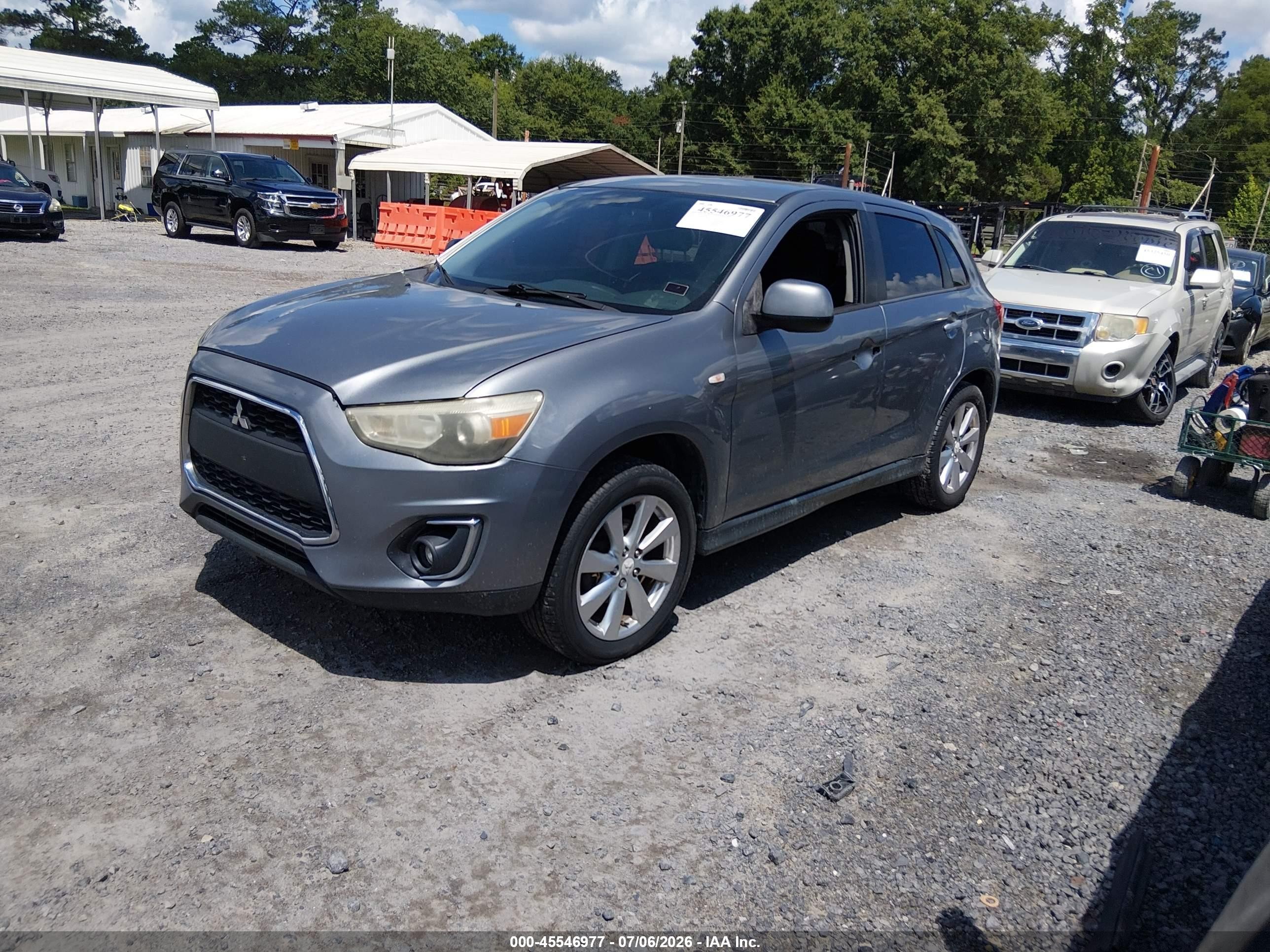 2015 Mitsubishi Outlander Sport Es Gray vin: 4A4AP3AW8FE027696