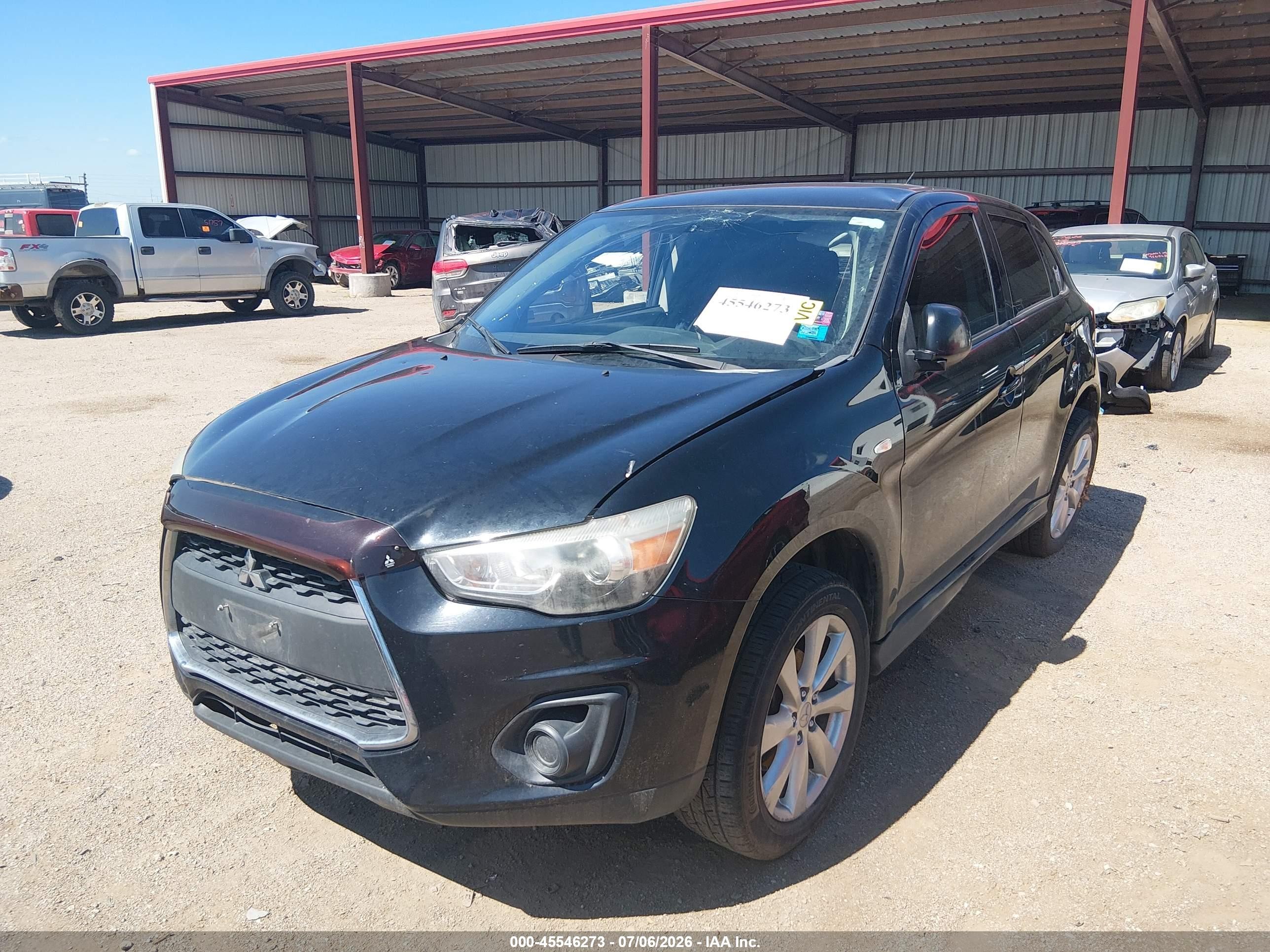 2015 Mitsubishi Outlander Sport Es Черный vin: 4A4AP3AW8FE043610