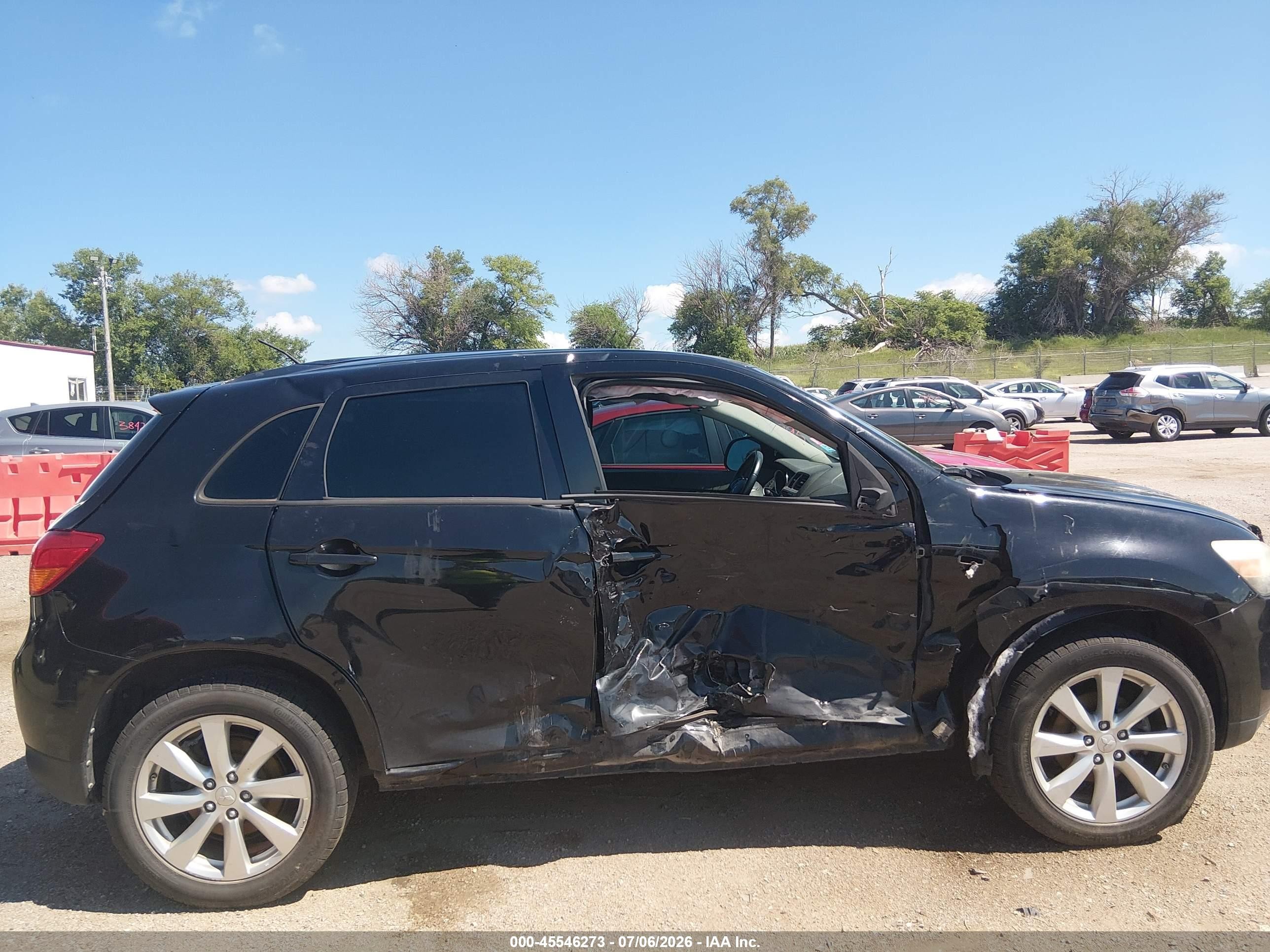 2015 Mitsubishi Outlander Sport Es Черный vin: 4A4AP3AW8FE043610