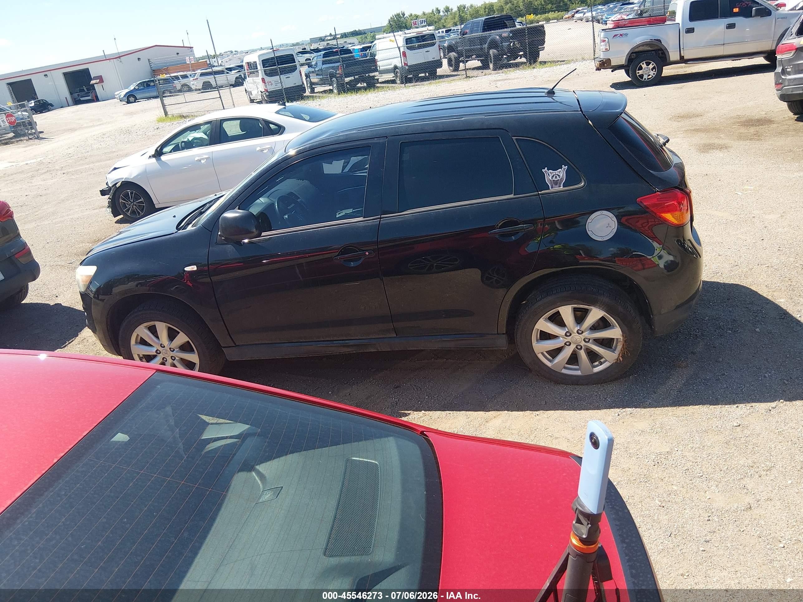 2015 Mitsubishi Outlander Sport Es Черный vin: 4A4AP3AW8FE043610