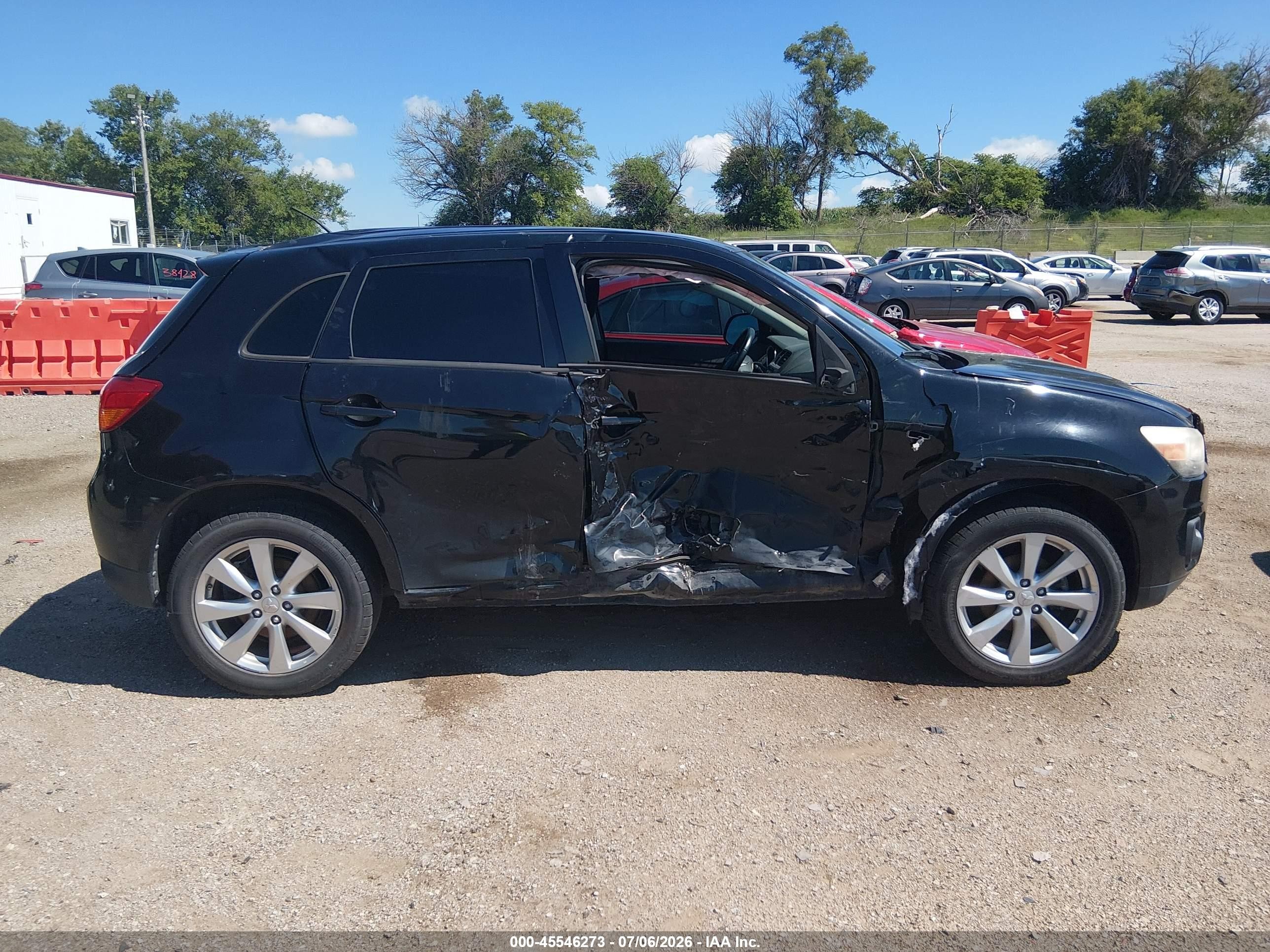 2015 Mitsubishi Outlander Sport Es Черный vin: 4A4AP3AW8FE043610