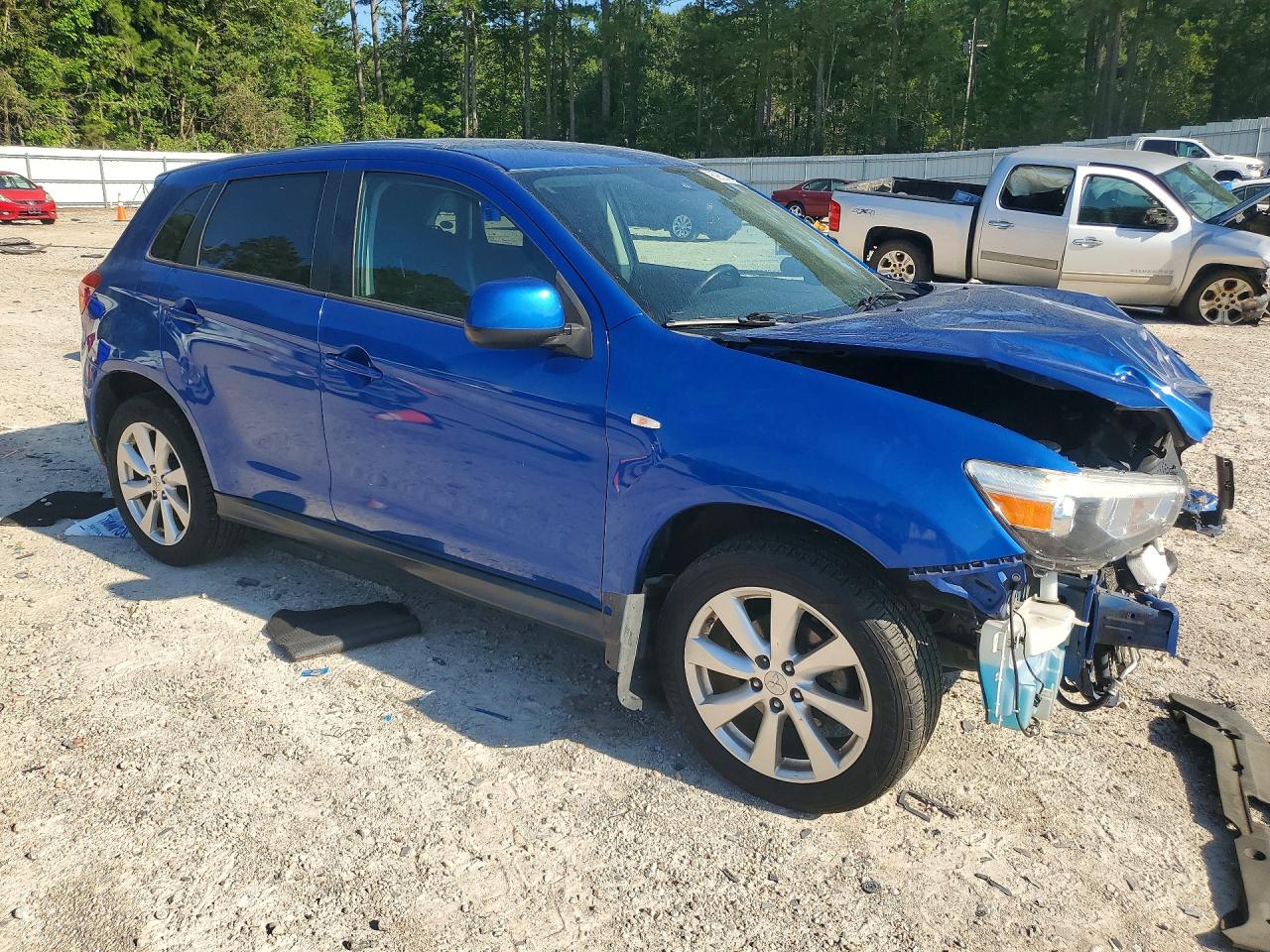 2015 Mitsubishi Outlander Sport Es Blue vin: 4A4AP3AWXFE026470