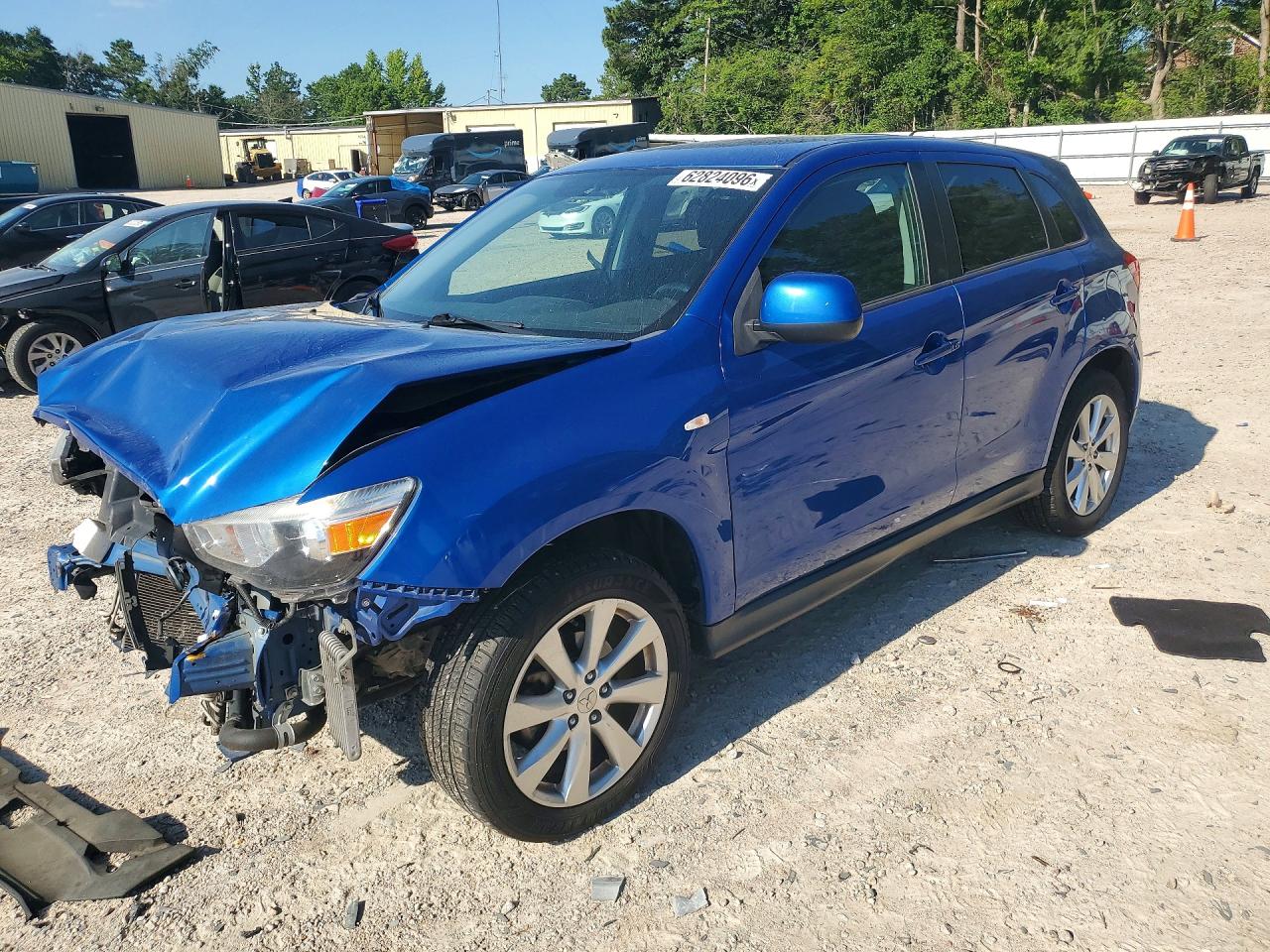 2015 Mitsubishi Outlander Sport Es Blue vin: 4A4AP3AWXFE026470
