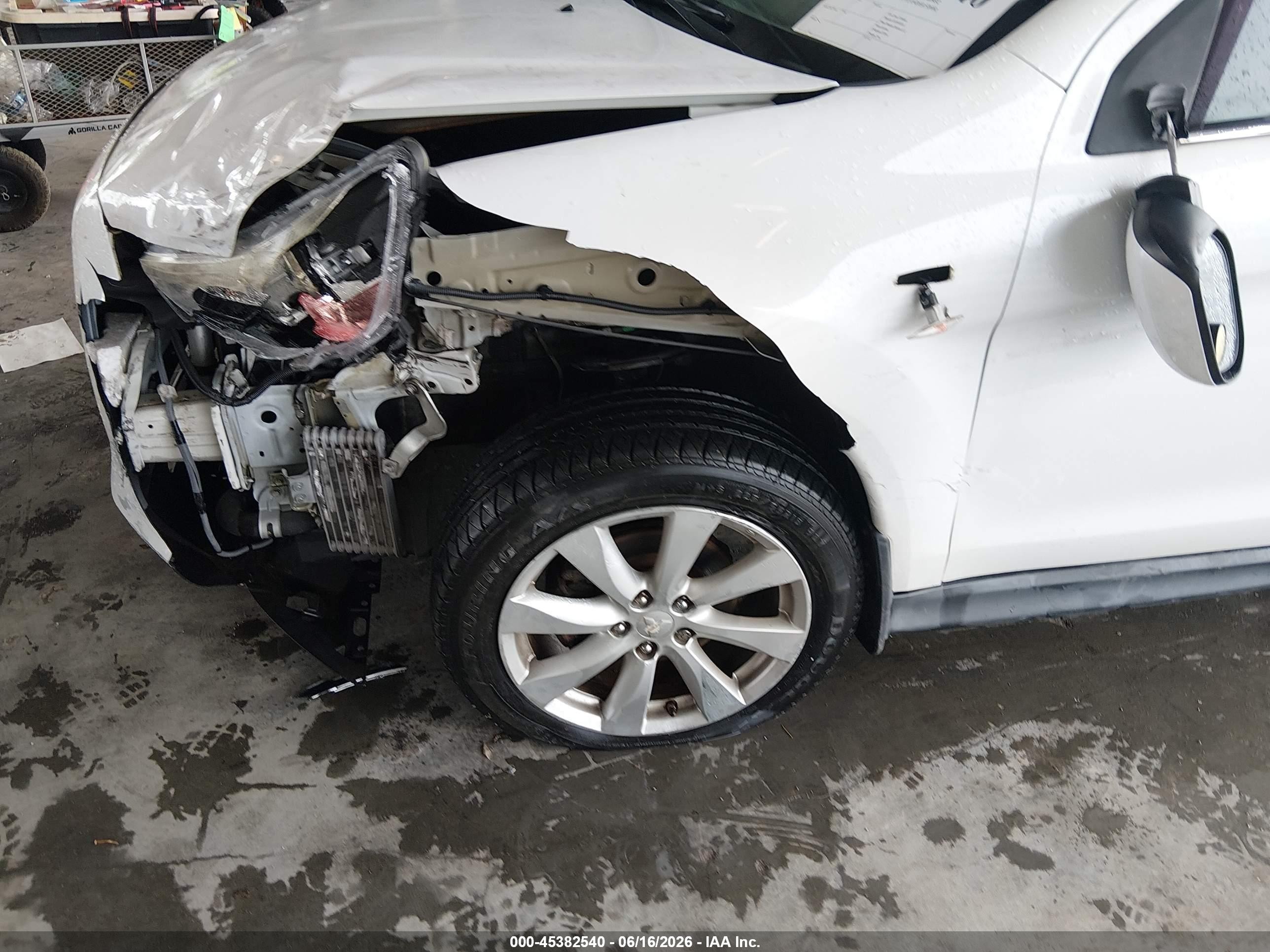 2013 Mitsubishi Outlander Sport Se White vin: 4A4AP4AU0DE007945