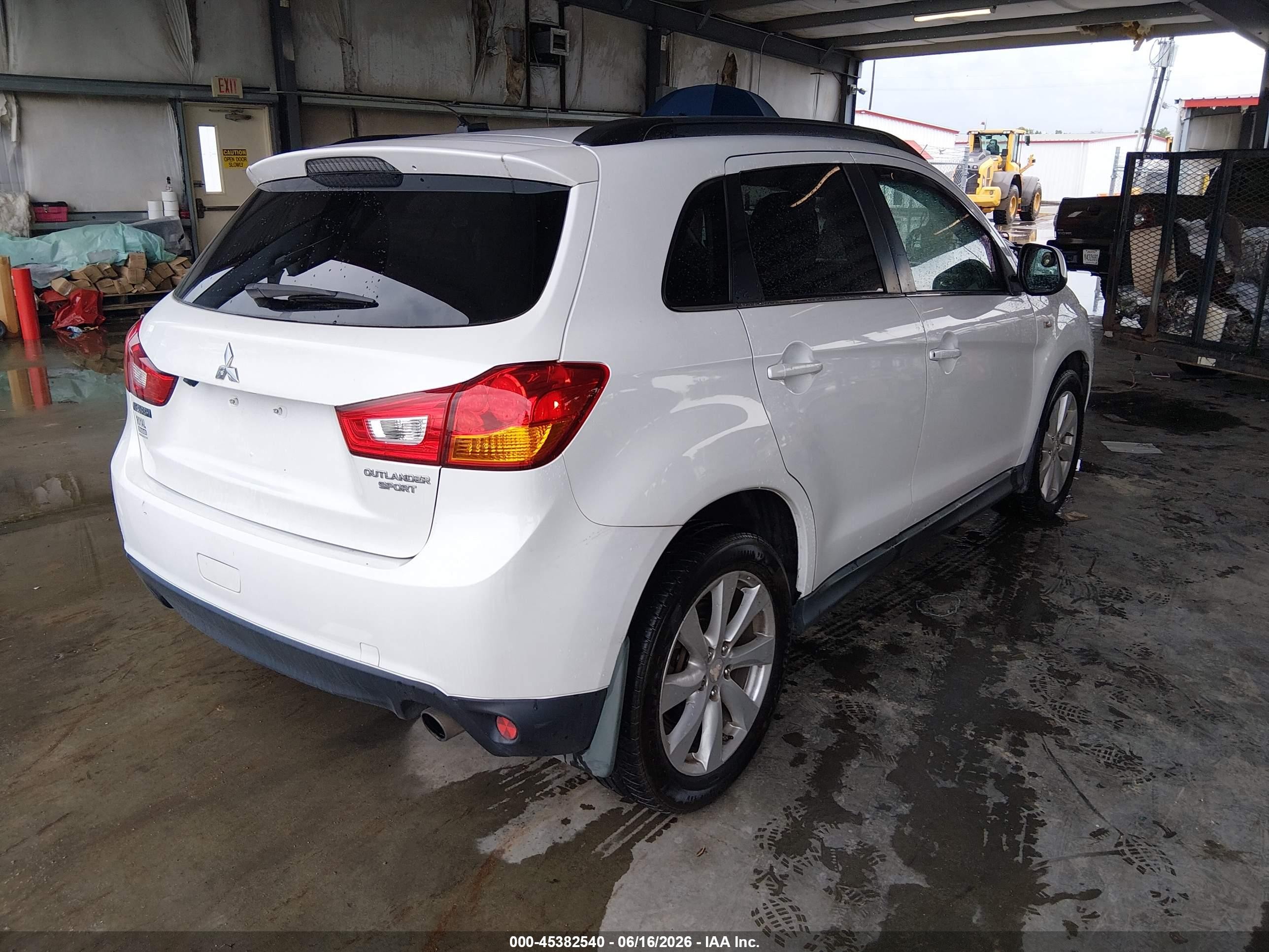 2013 Mitsubishi Outlander Sport Se White vin: 4A4AP4AU0DE007945