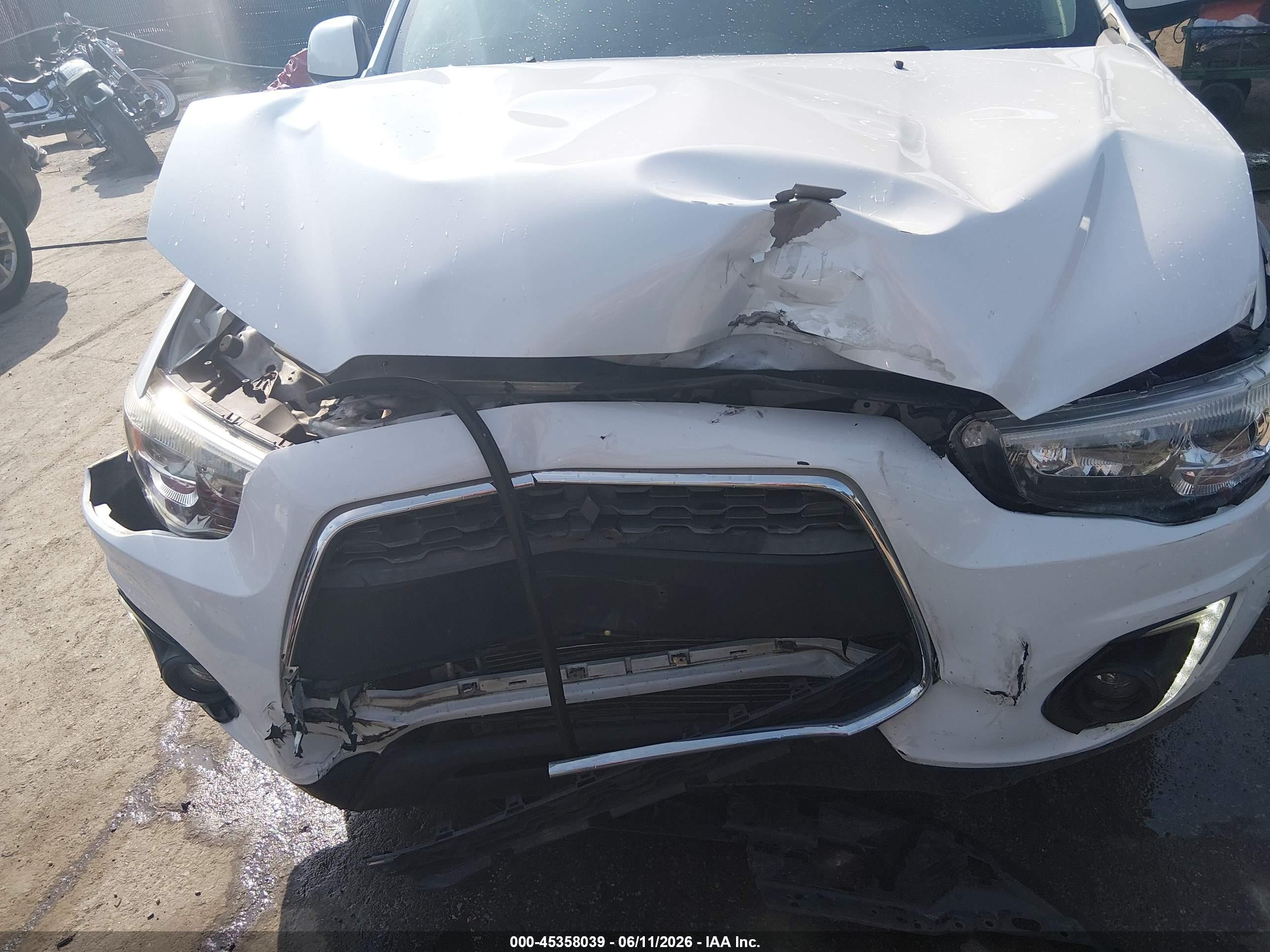 2015 Mitsubishi Outlander Sport Se White vin: 4A4AP4AU2FE010123
