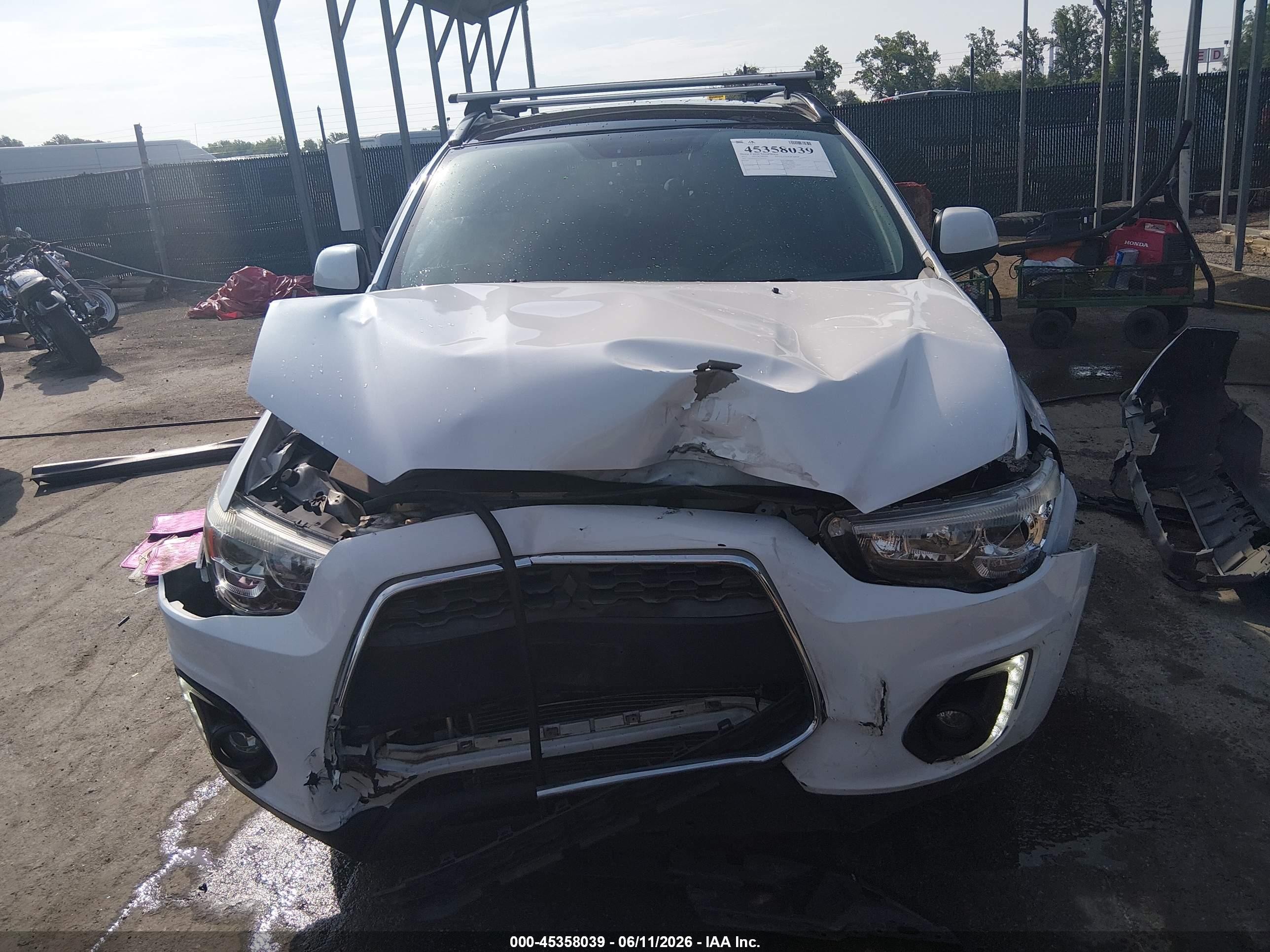 2015 Mitsubishi Outlander Sport Se White vin: 4A4AP4AU2FE010123