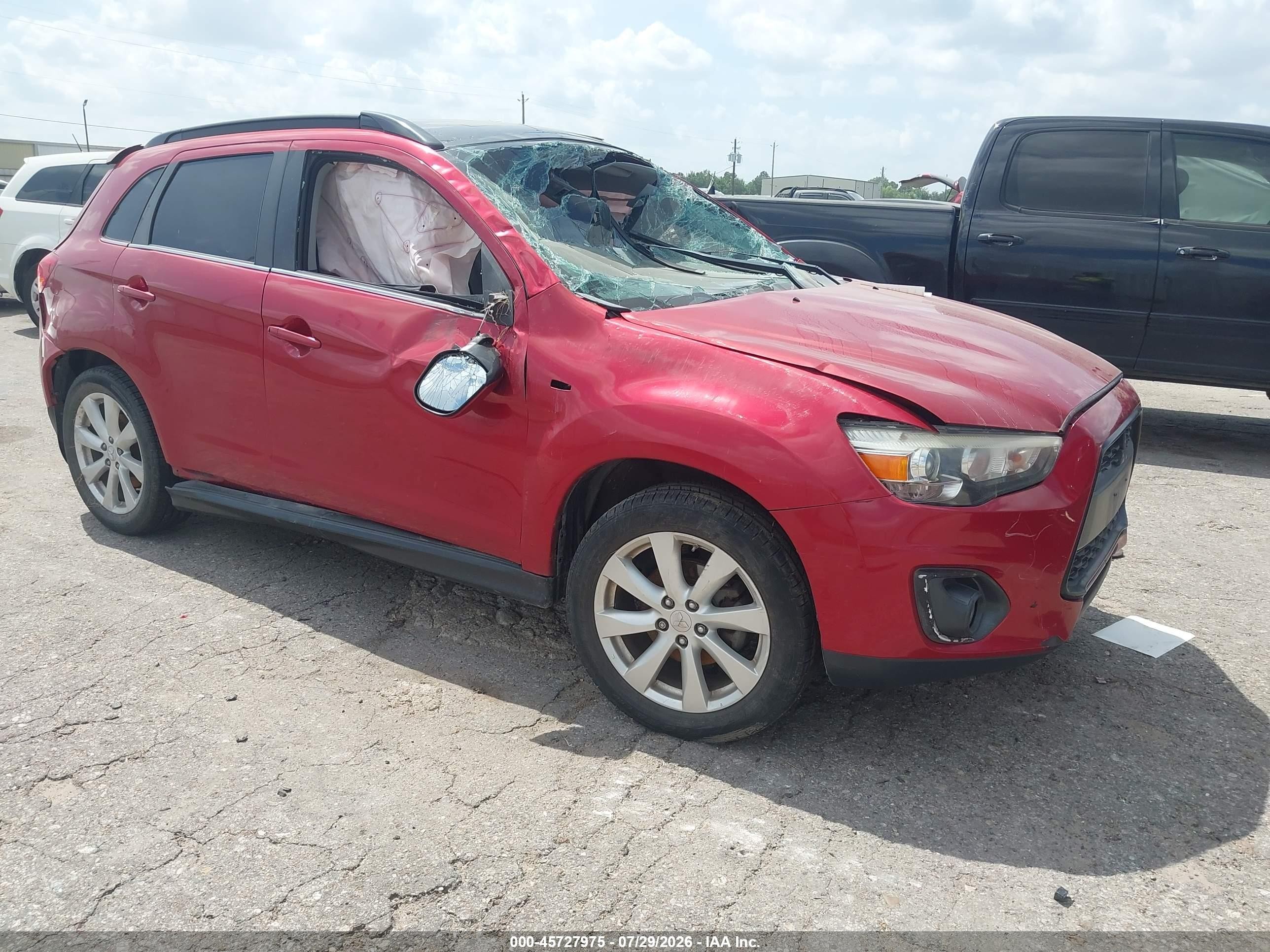 2013 Mitsubishi Outlander Sport Se Red vin: 4A4AP4AU3DE007678