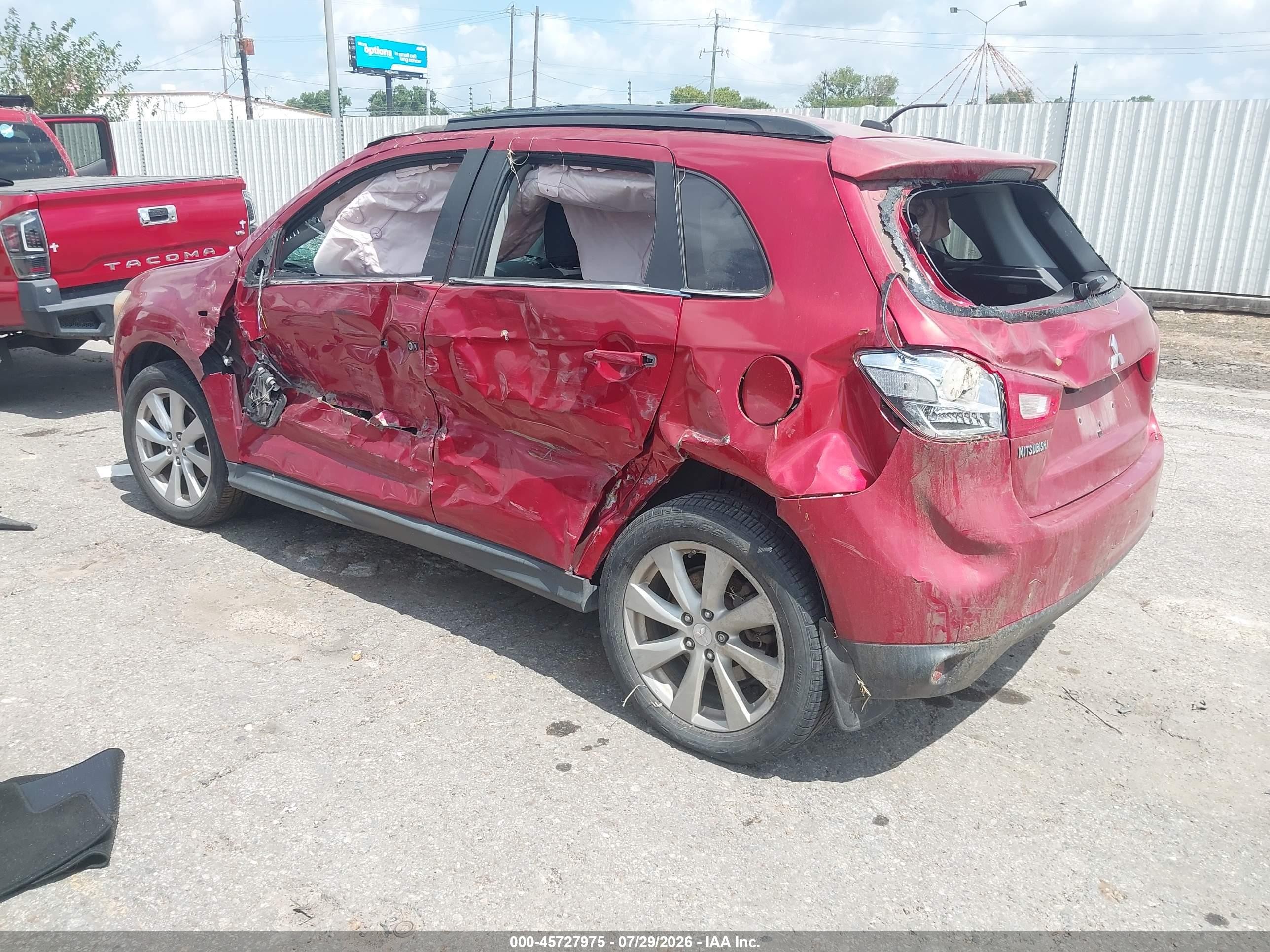 2013 Mitsubishi Outlander Sport Se Red vin: 4A4AP4AU3DE007678