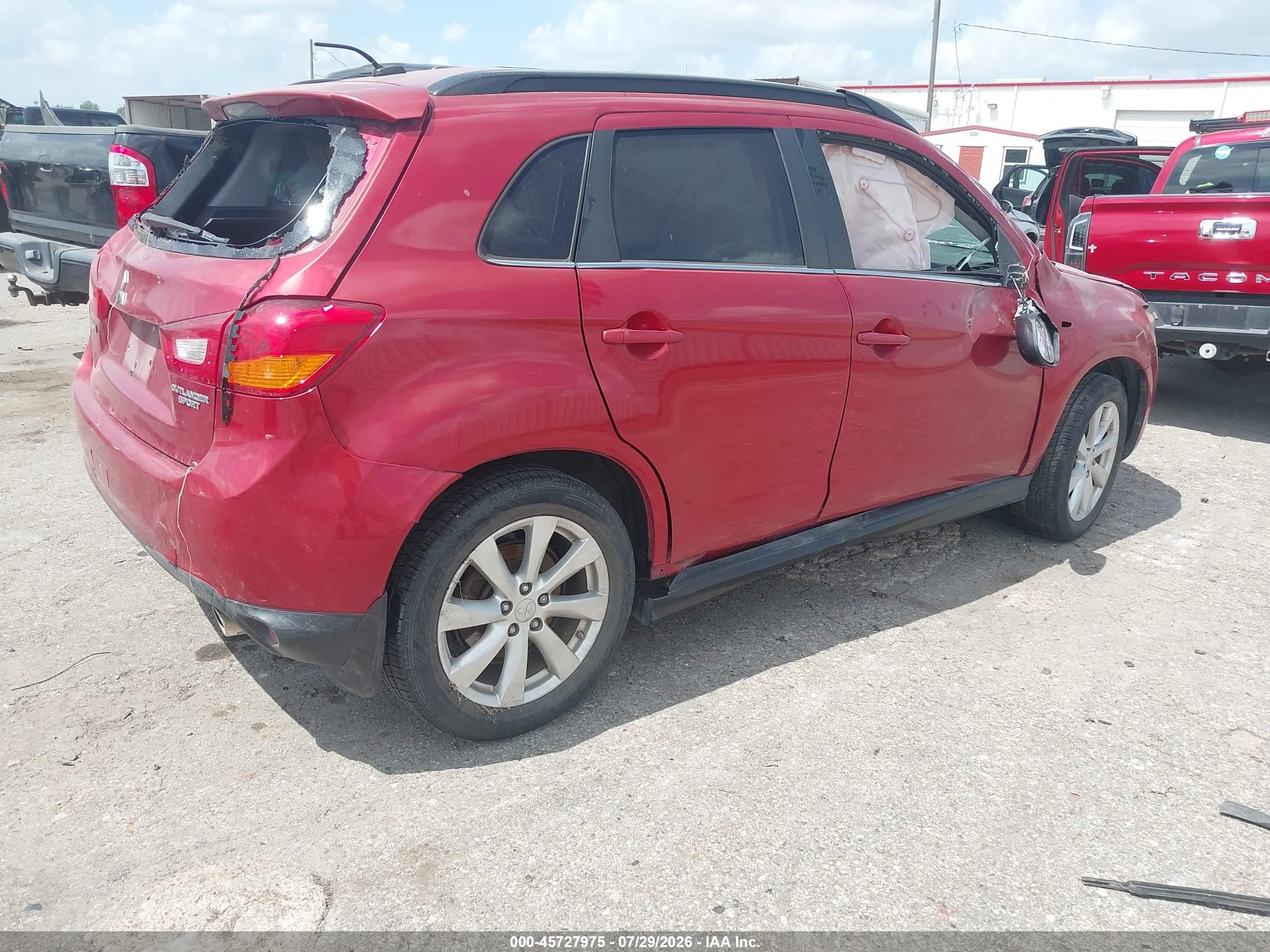 2013 Mitsubishi Outlander Sport Se Red vin: 4A4AP4AU3DE007678