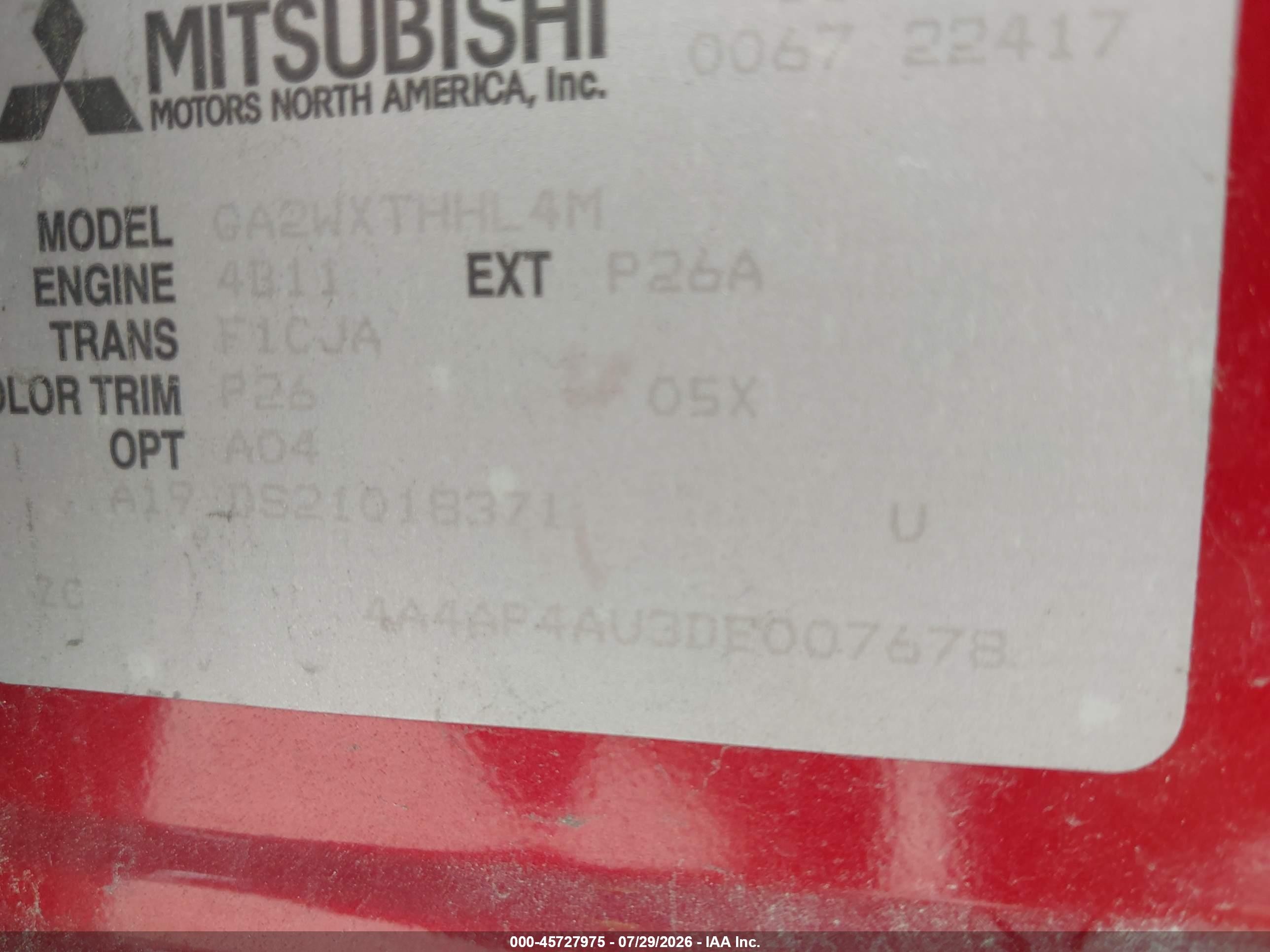 2013 Mitsubishi Outlander Sport Se Red vin: 4A4AP4AU3DE007678